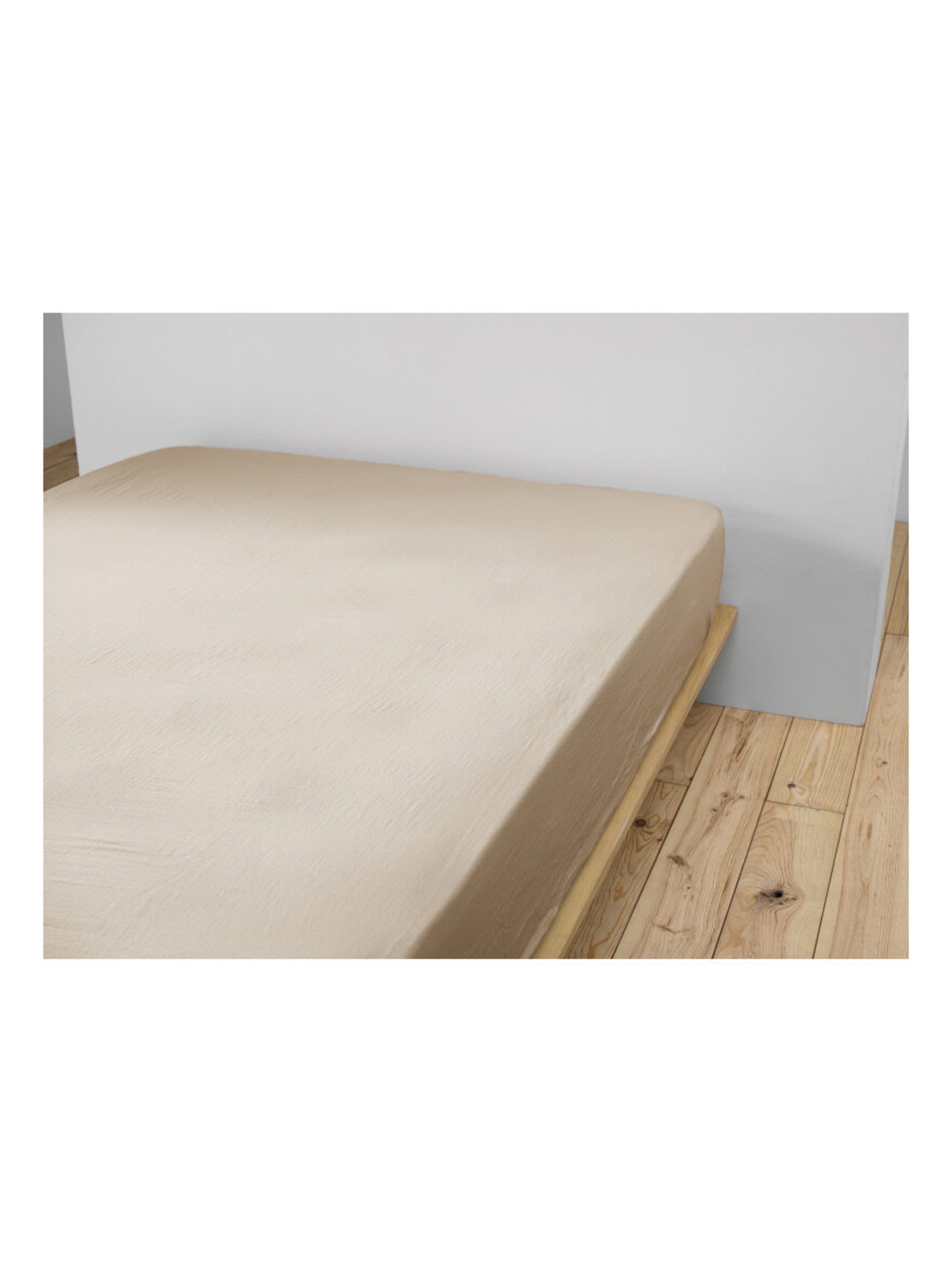 Drap housse - L'effet papillon - 100% gaze de coton 125 gr/m² - Marron clair