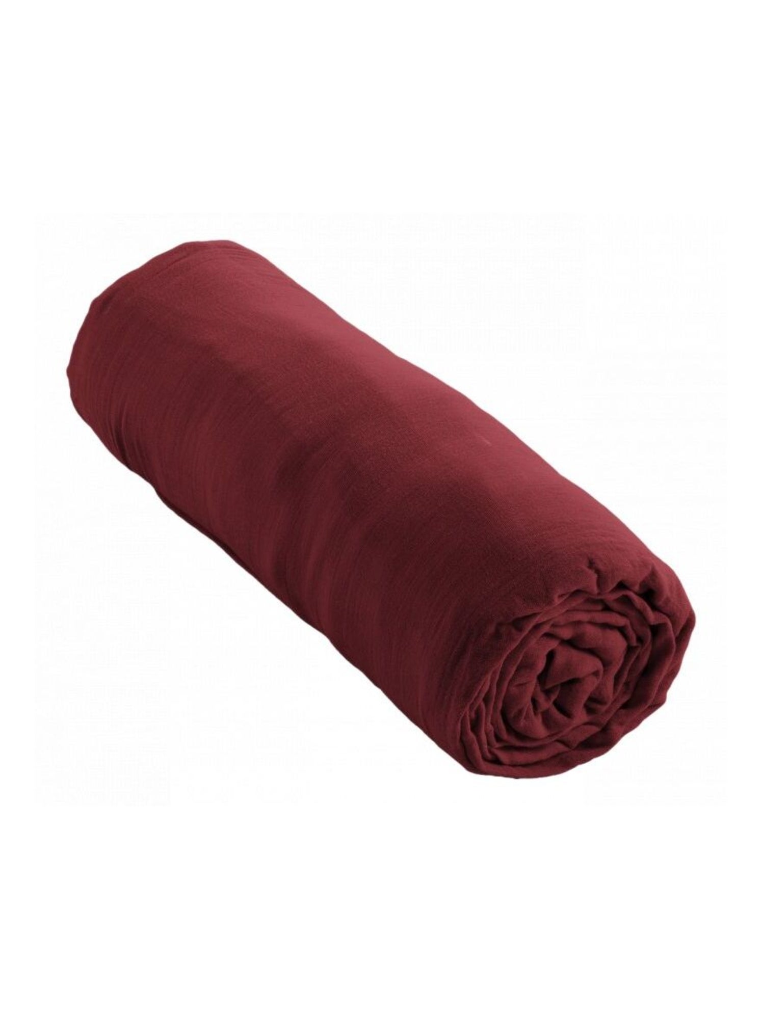 Drap housse - L'effet papillon - 100% gaze de coton 125 gr/m² - Noir Bordeaux