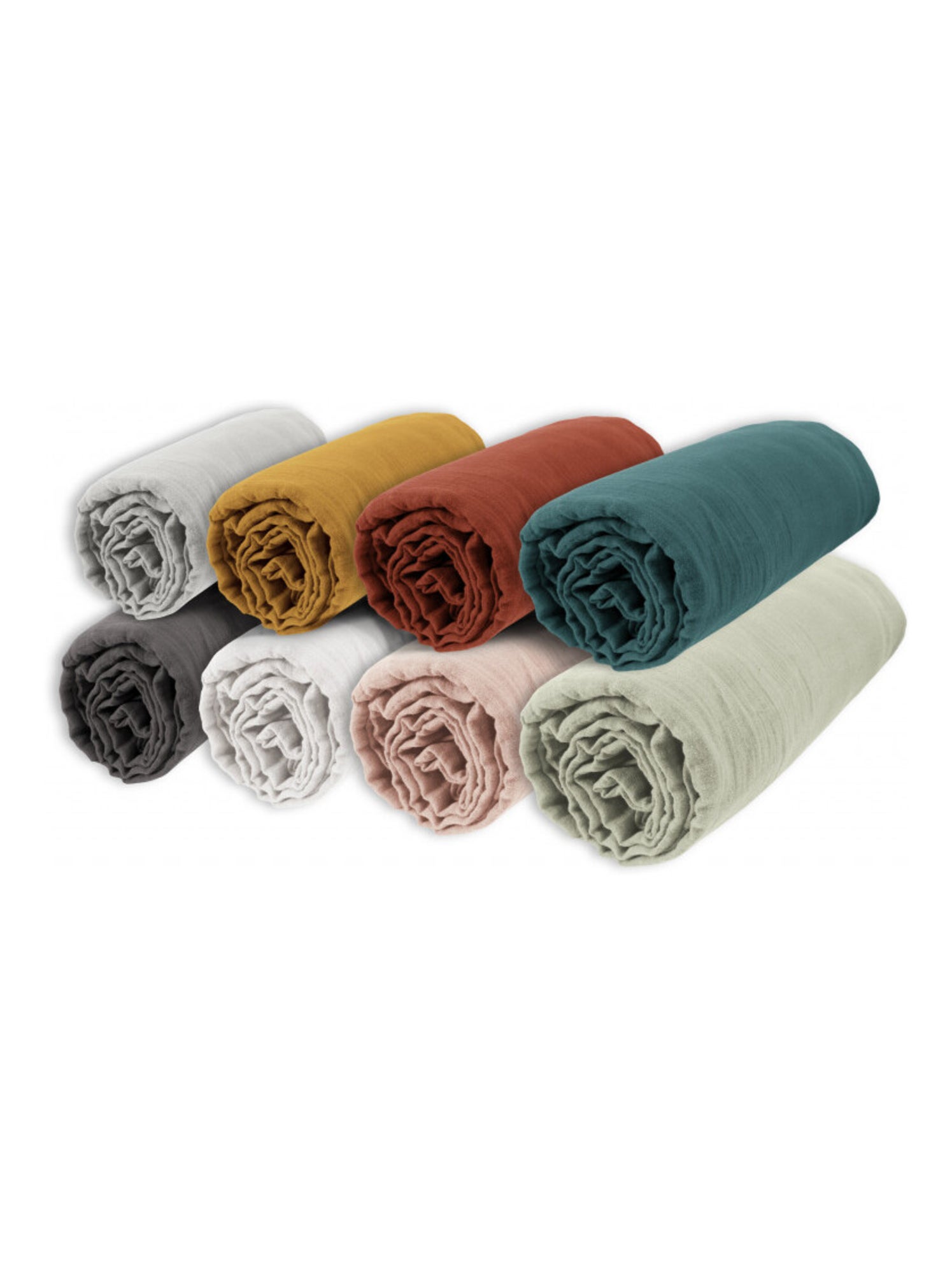 Drap housse - L'effet papillon - 100% gaze de coton 125 gr/m² - Orange