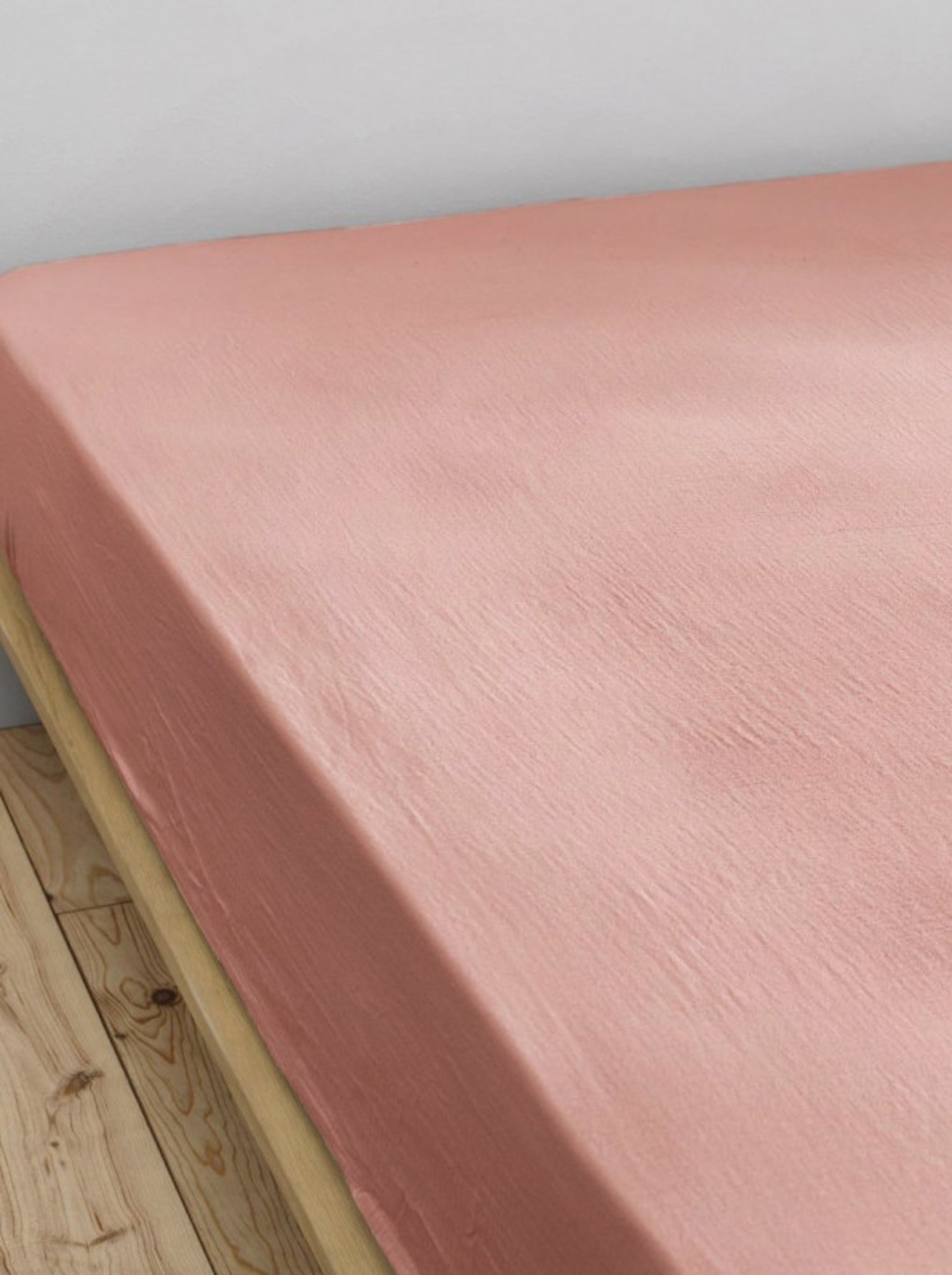 Drap housse - L'effet papillon - 100% gaze de coton 125 gr/m² - Peche