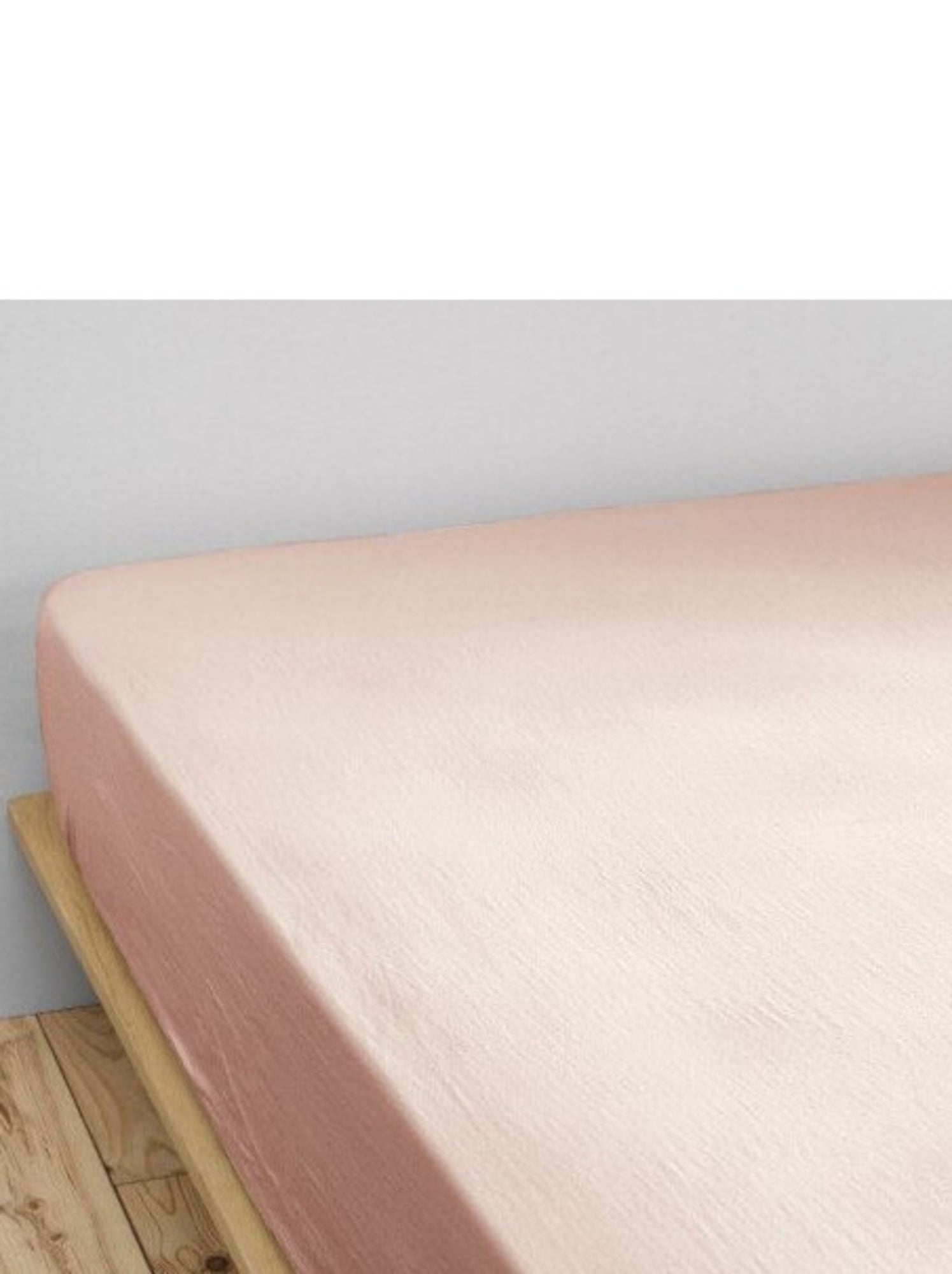 Drap housse - L'effet papillon - 100% gaze de coton 125 gr/m² - Rose clair