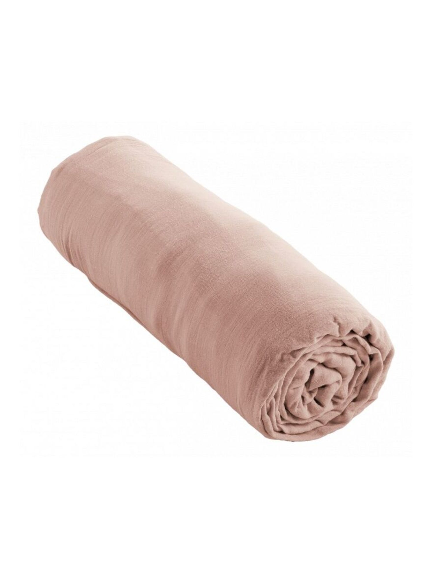 Drap housse - L'effet papillon - 100% gaze de coton 125 gr/m² - Rose clair