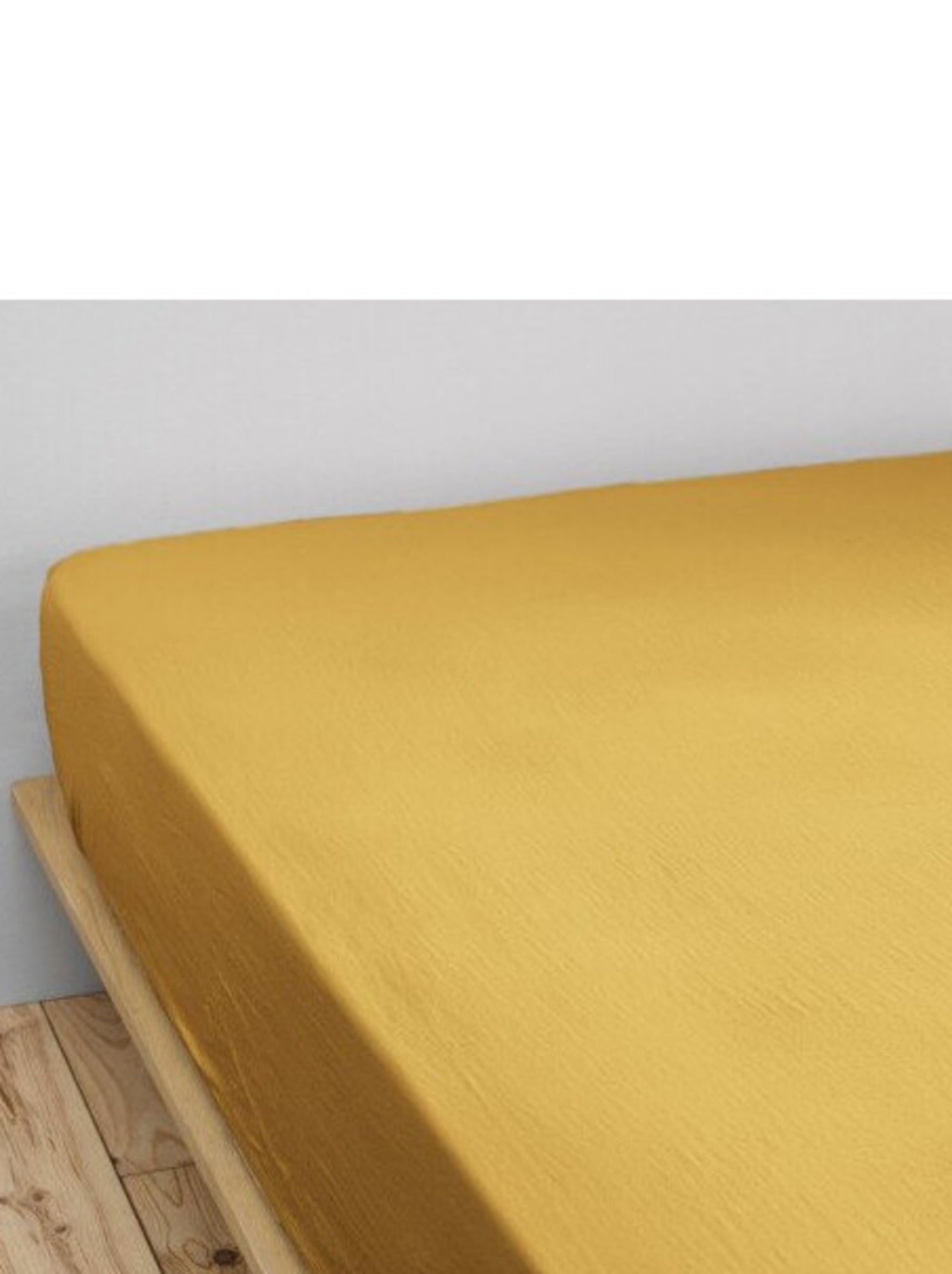 Drap housse - L'effet papillon - 100% gaze de coton 125 gr/m² - Safran