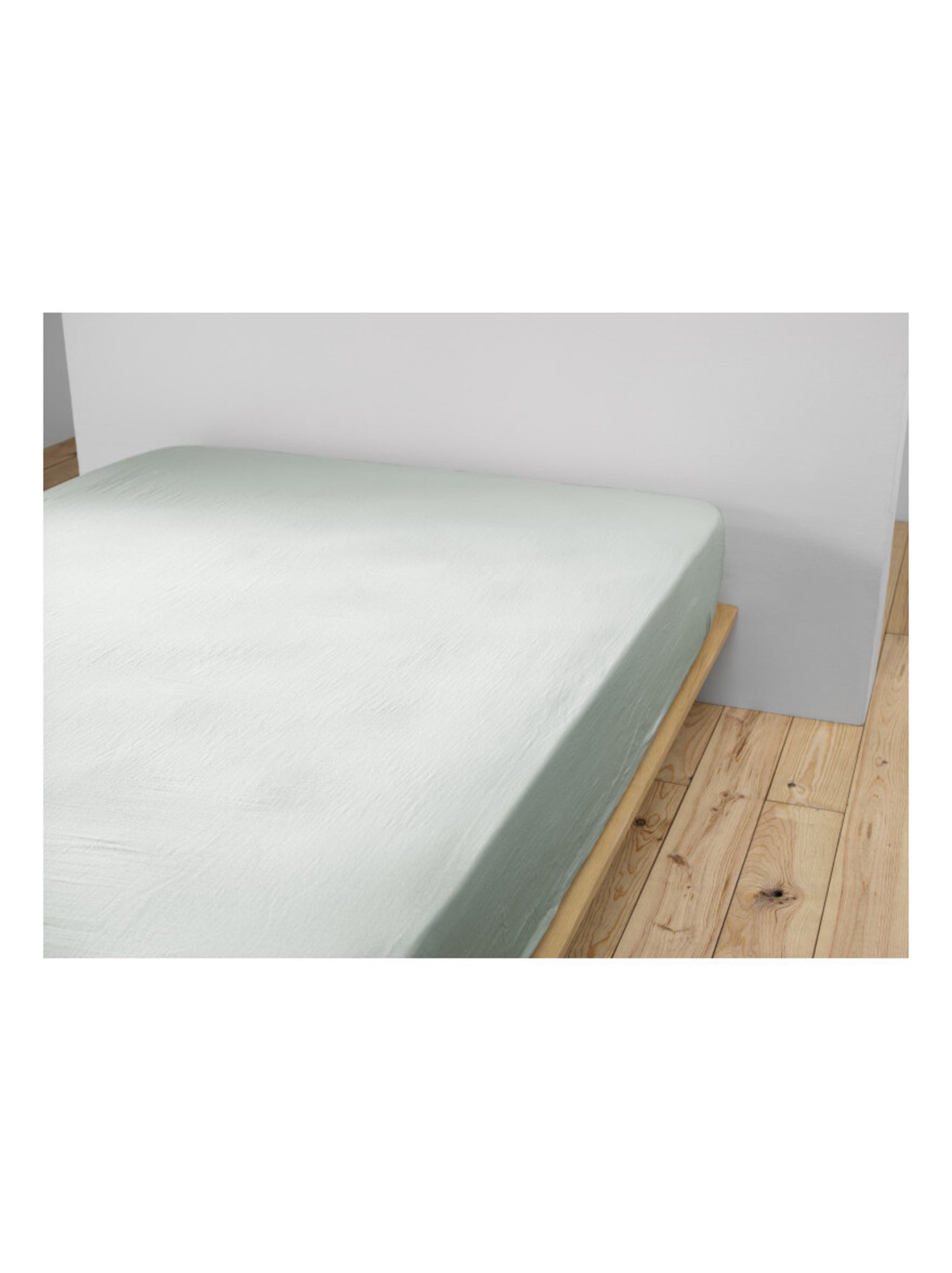 Drap housse - L'effet papillon - 100% gaze de coton 125 gr/m² - Vert tilleul
