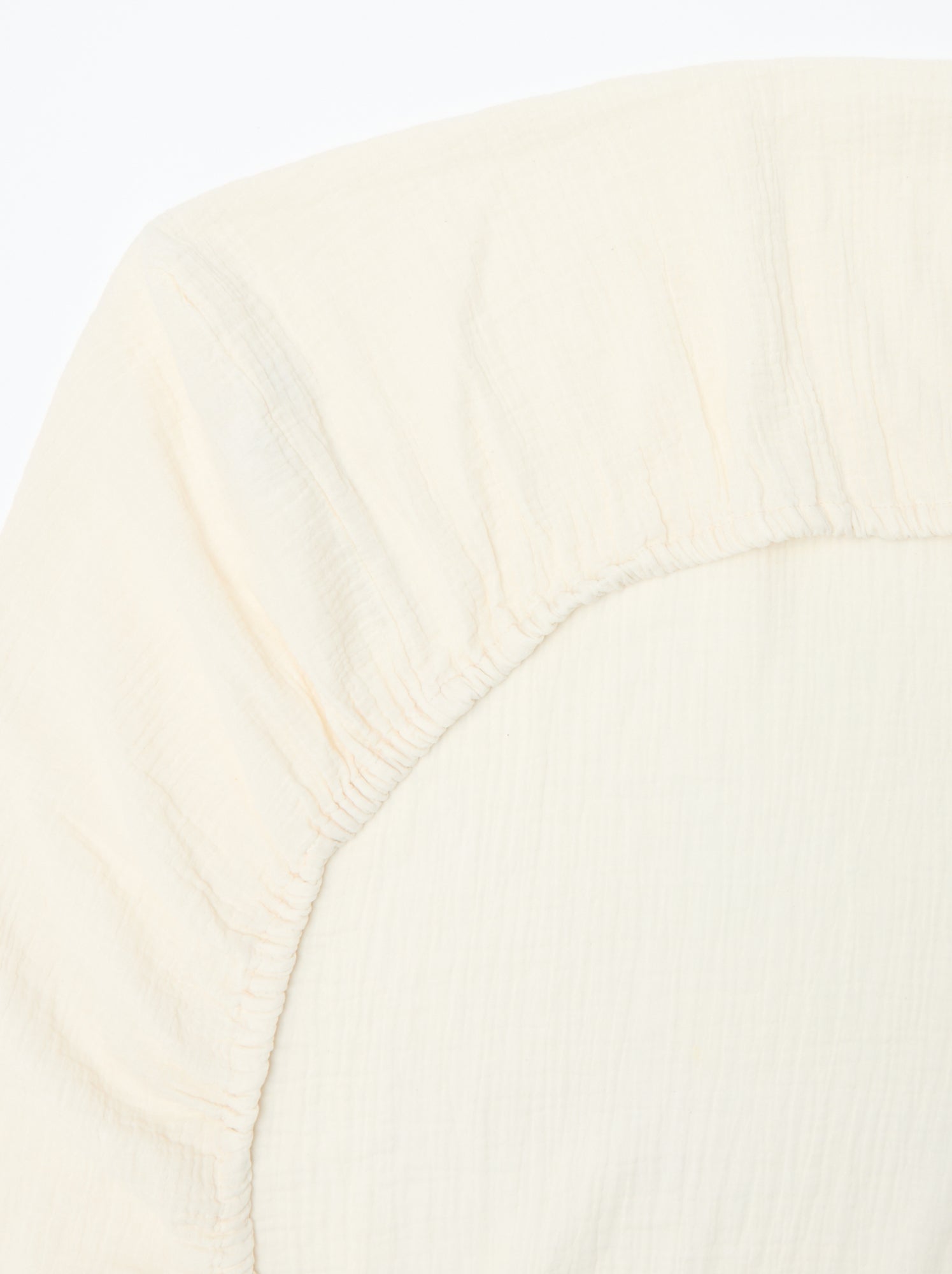 Drap housse lit bébé 70 x 140 en double gaze de coton - Kiabi Home - Blanc