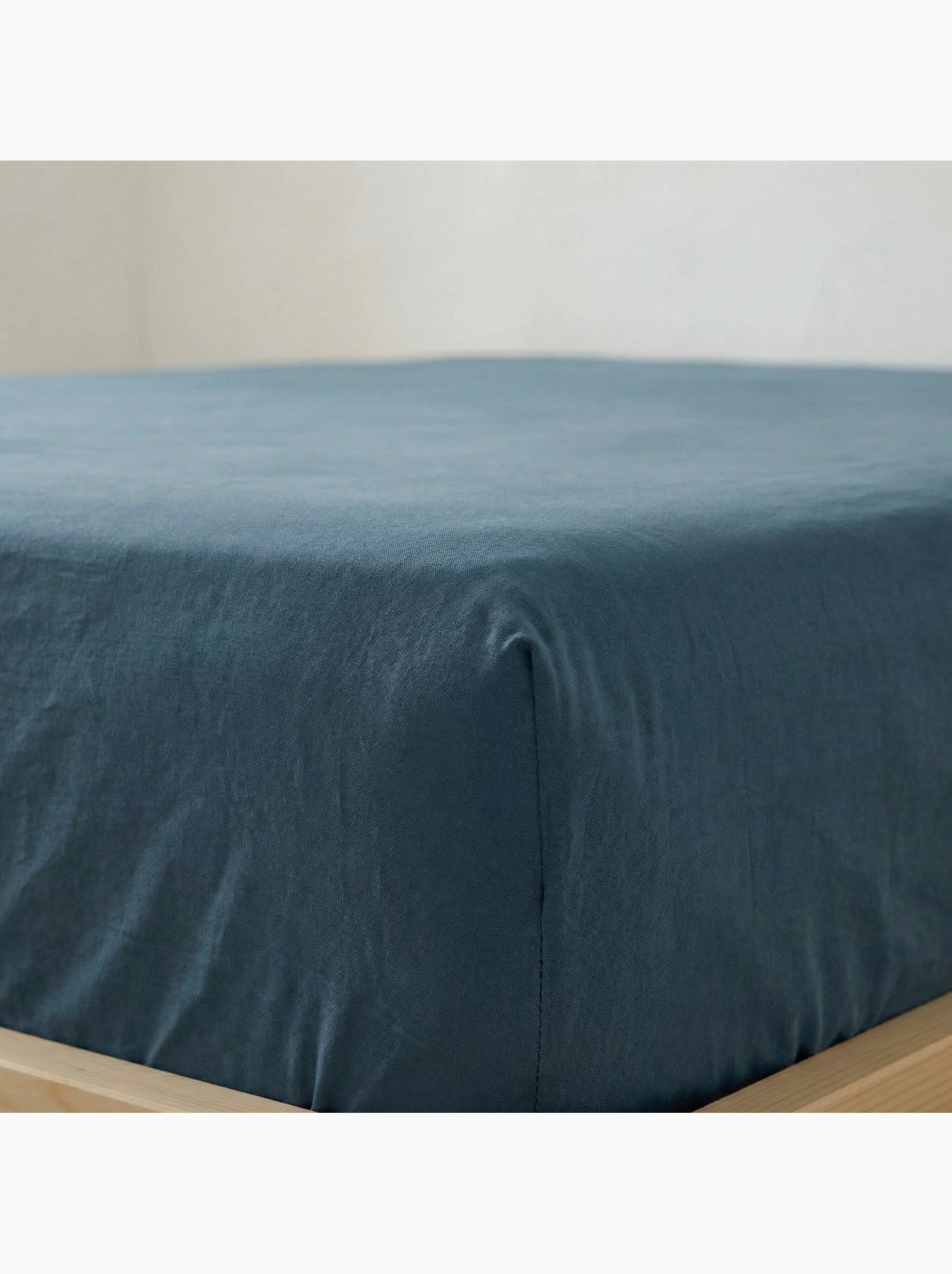 Drap-housse uni 100 % coton, pour matelas jusqu’à 30 cm de hauteur - Gamusi. - Bleu