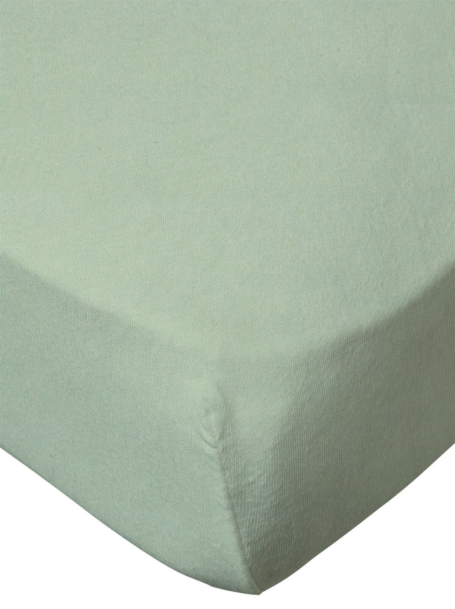 Drap housse bébé uni en coton doux - Vert jade