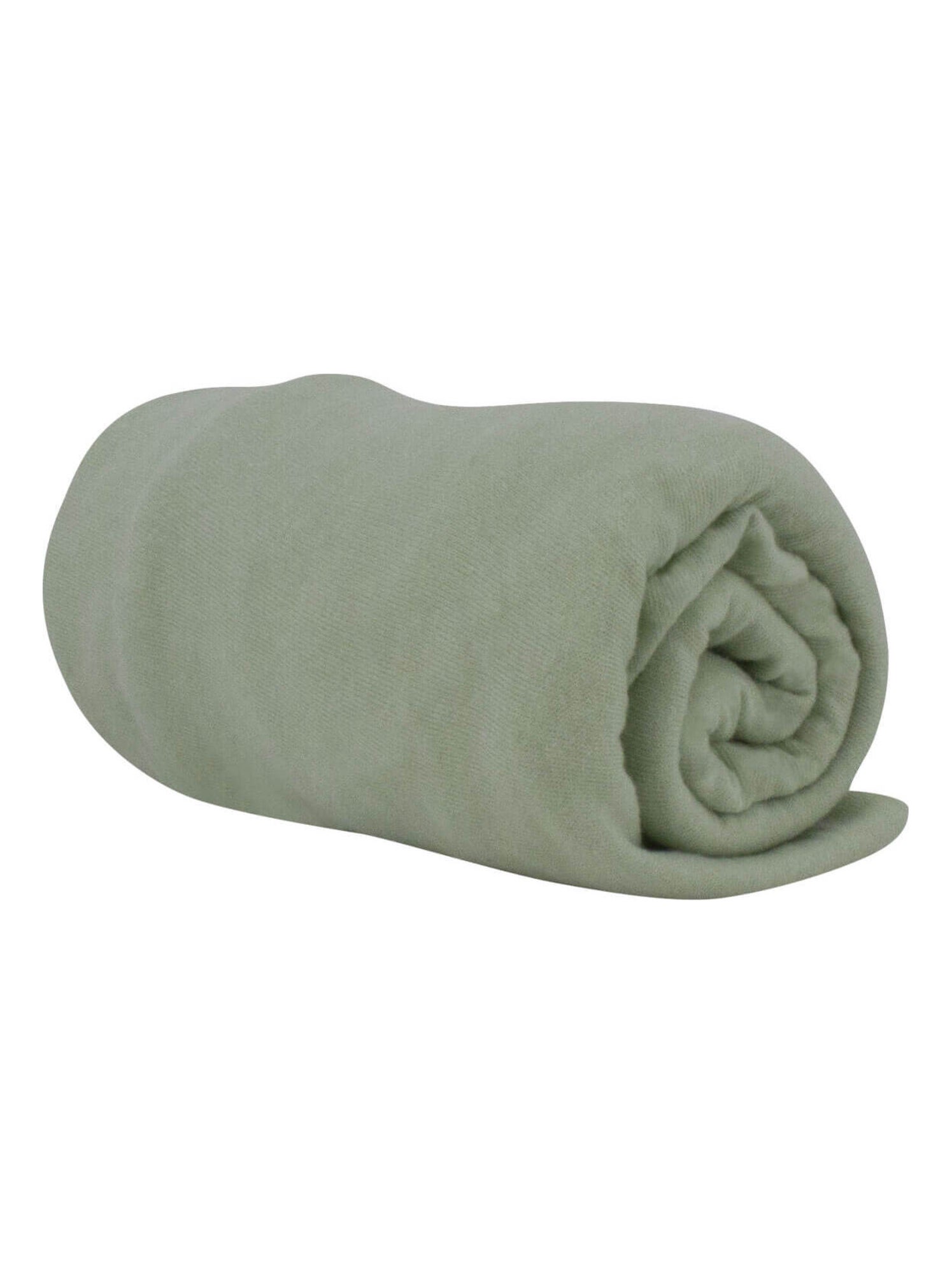 Drap housse bébé uni en coton doux - Vert jade