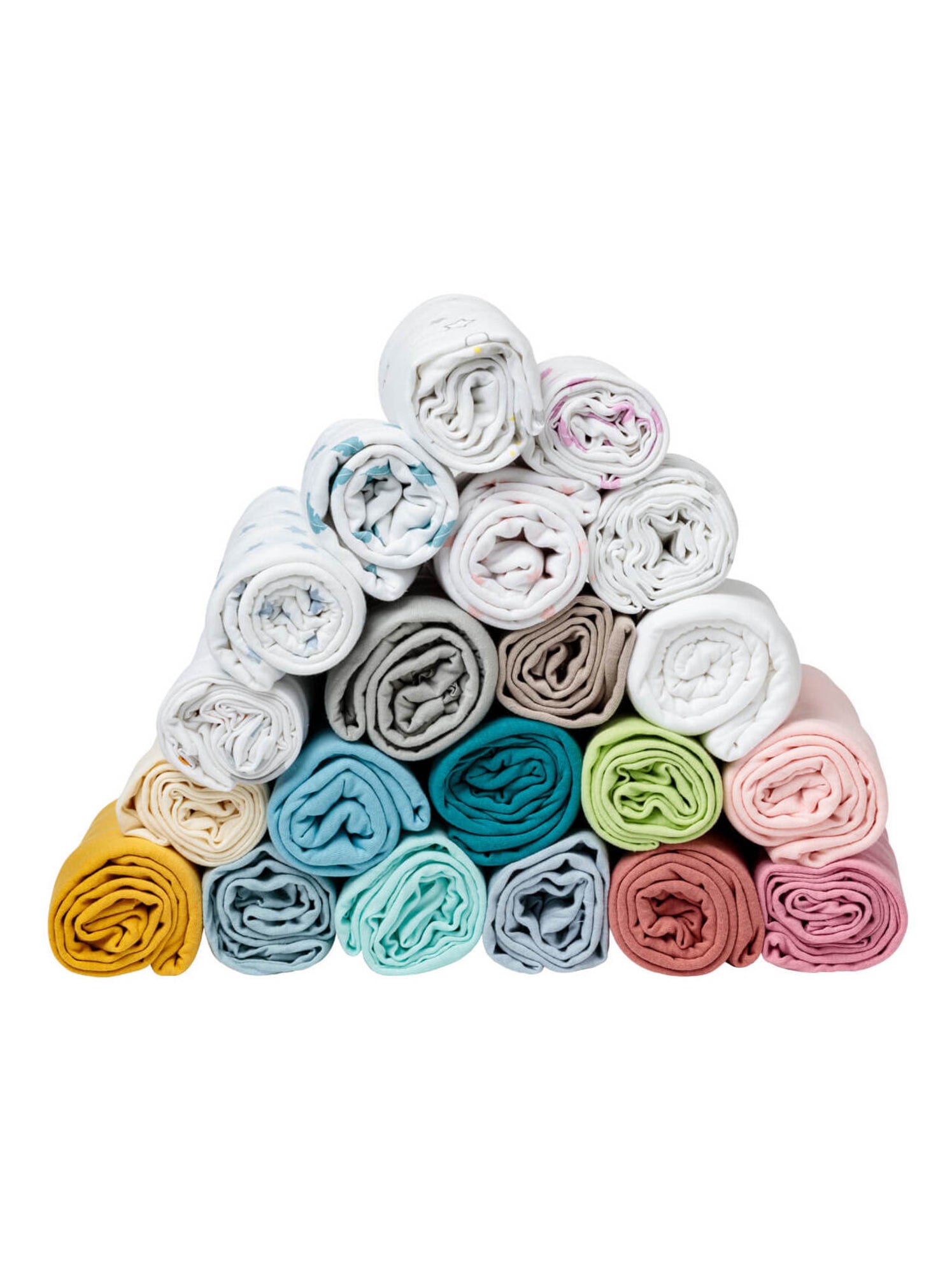Drap housse bébé uni en coton doux - Vert jade