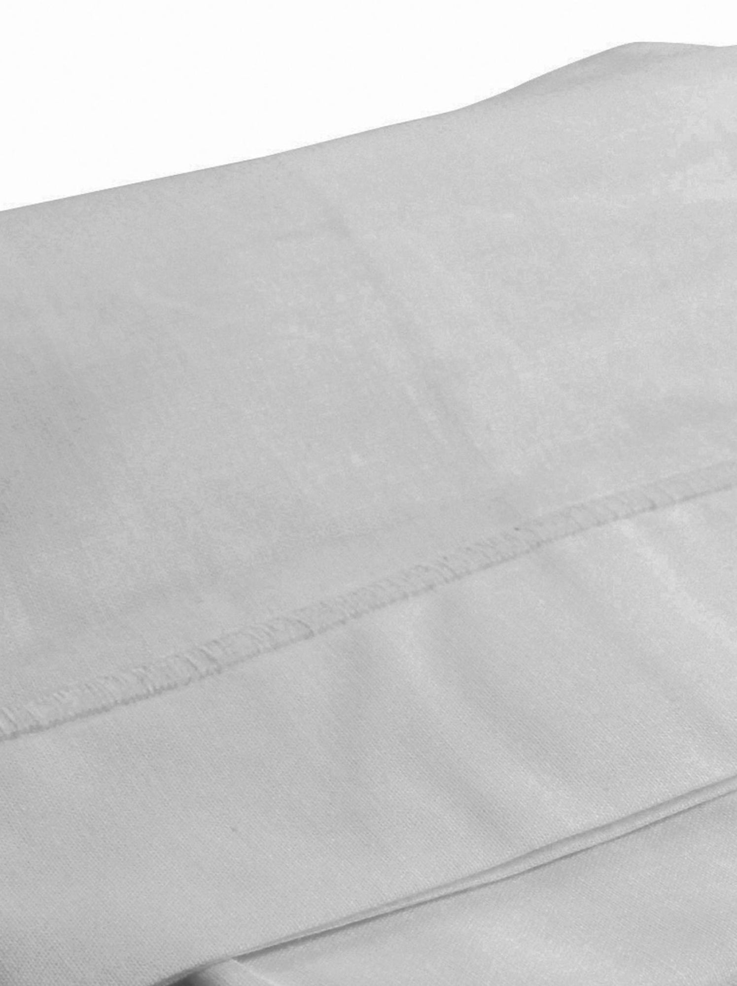 Drap plat avec point bourdon - Gris perle