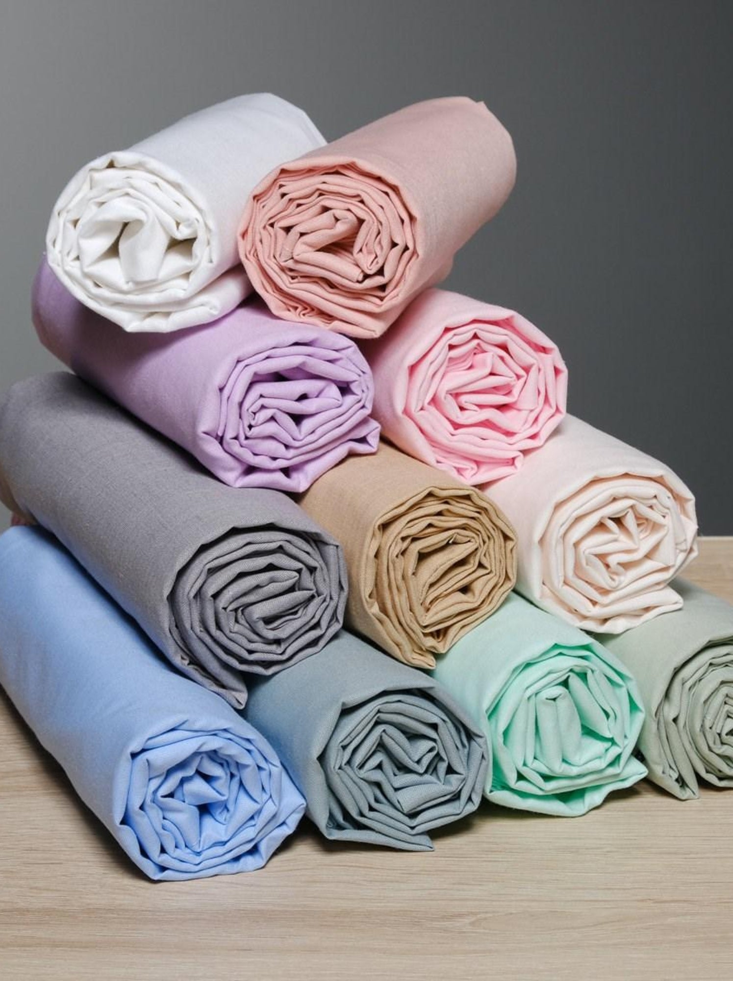 Drap plat coton 57 fils en molleton flanelle TOUDOUX - Bleu