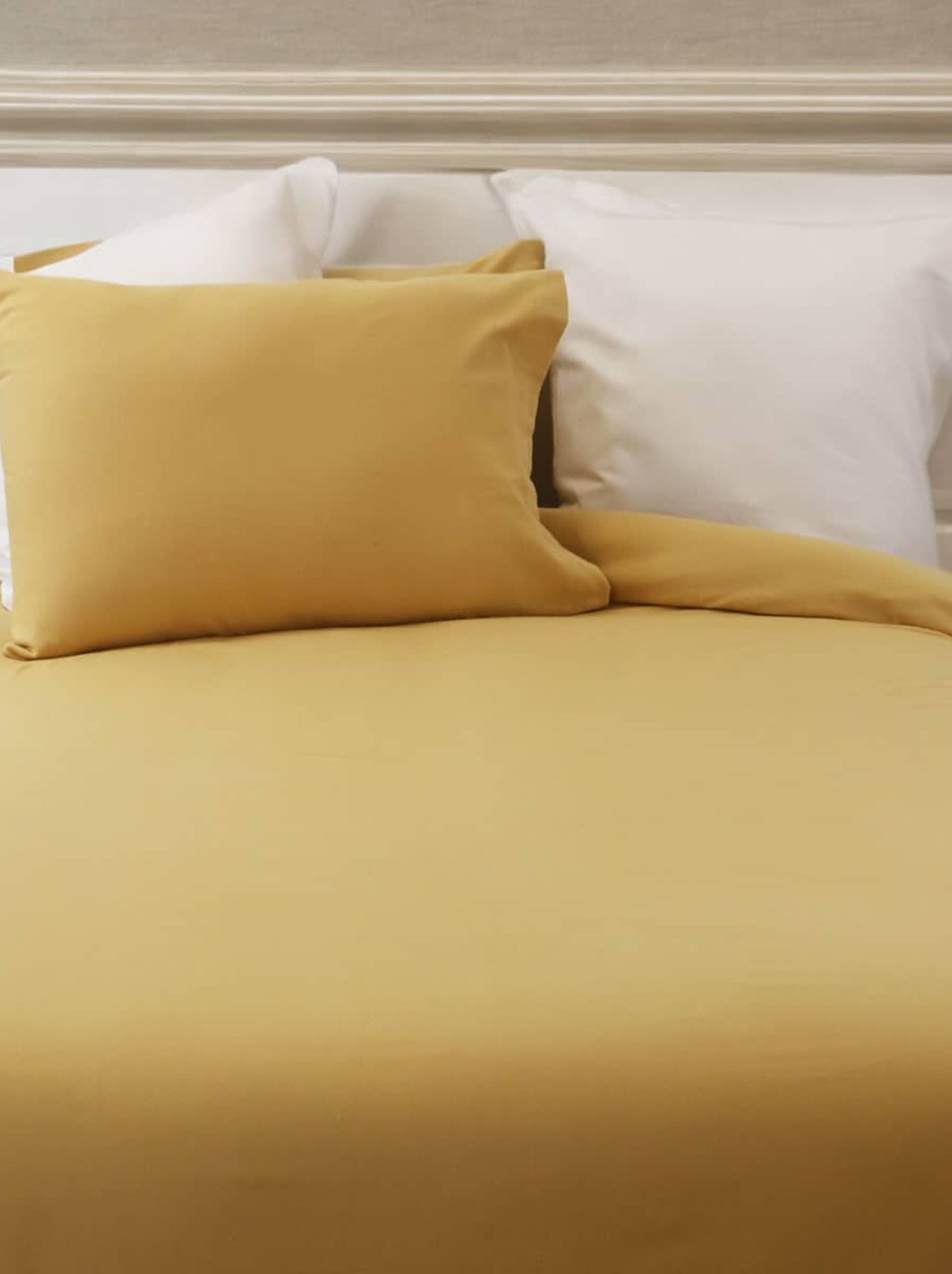 Drap plat coton 57 fils en molleton flanelle TOUDOUX - Marron caramel