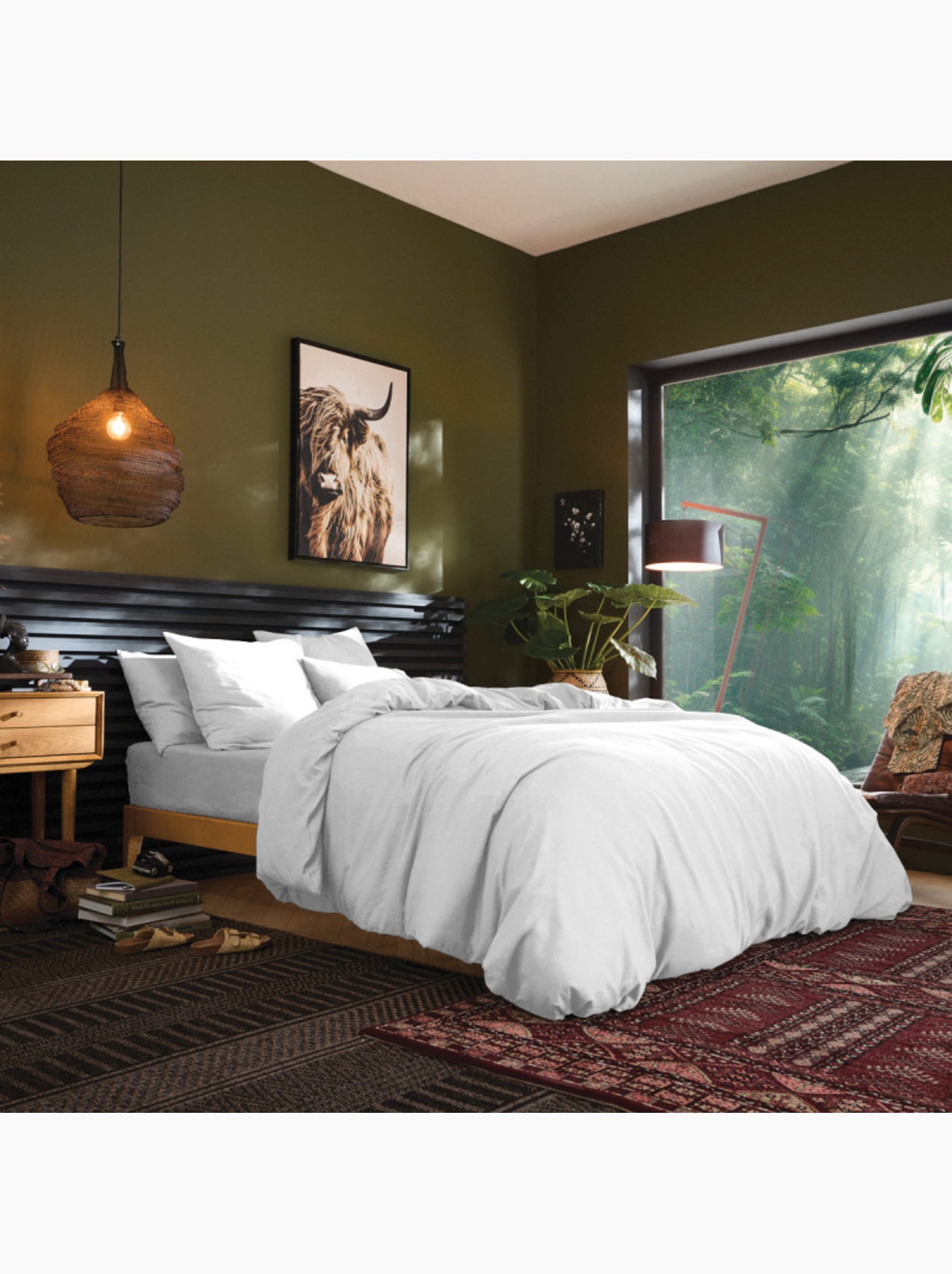 Drap housse - Coton Pur - 100 % Coton 57 Fils/cm² - Blanc