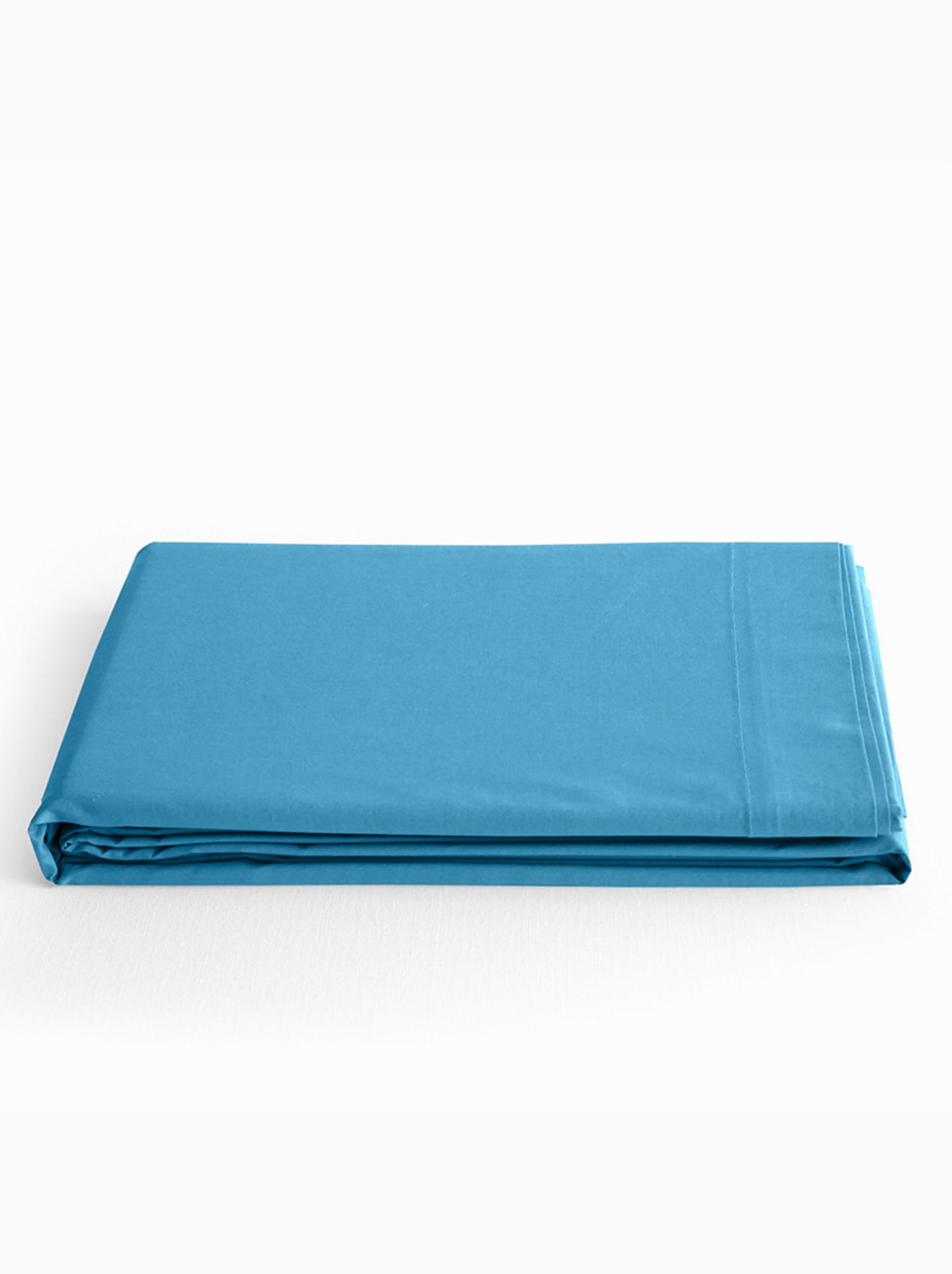 Drap plat - Coton Pur - 100 % Coton 57 Fils/cm² - Bleu turquoise