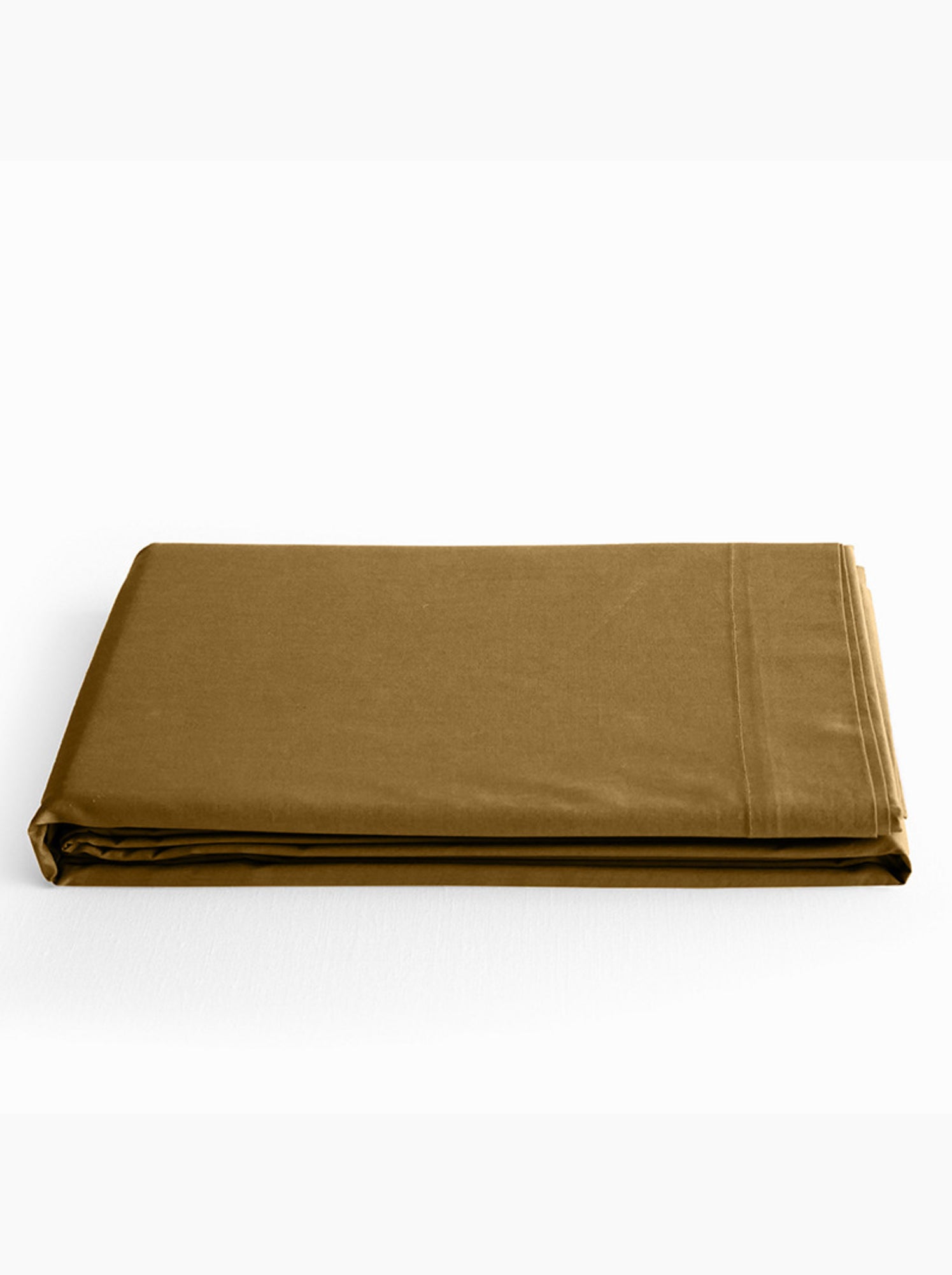 Drap plat - Coton Pur - 100 % Coton 57 Fils/cm² - Marron caramel