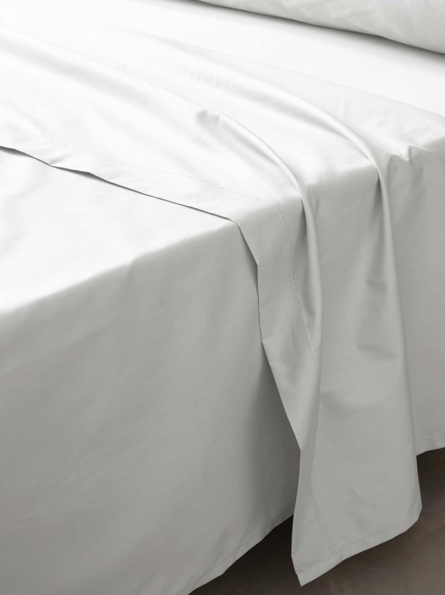 Drap plat percale de coton 78fils lia promo linge - Blanc