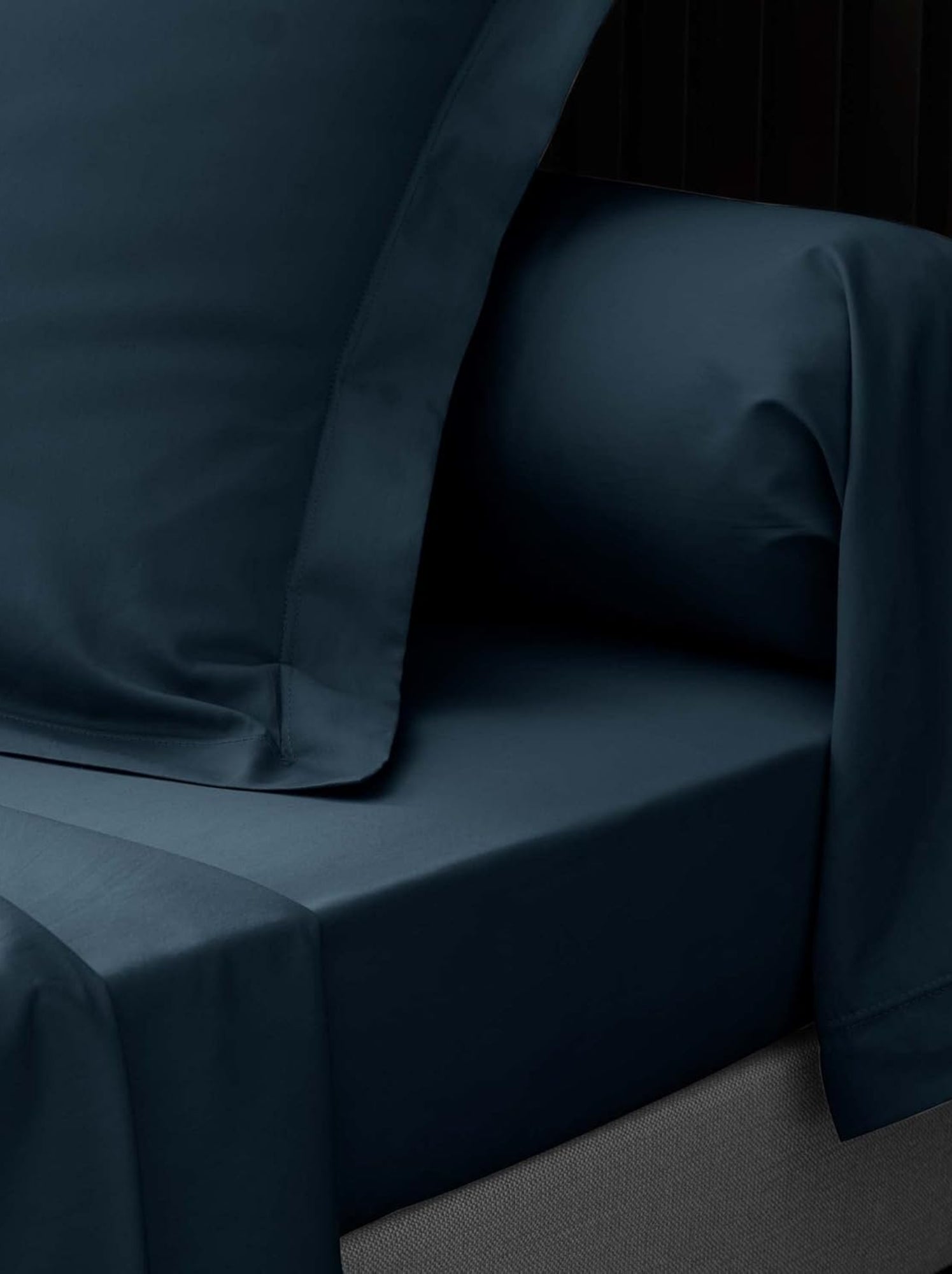 Drap plat percale de coton 78fils lia promo linge - Bleu