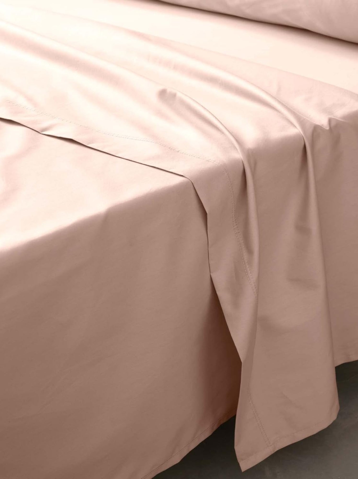 Drap plat percale de coton 78fils lia promo linge - Rose