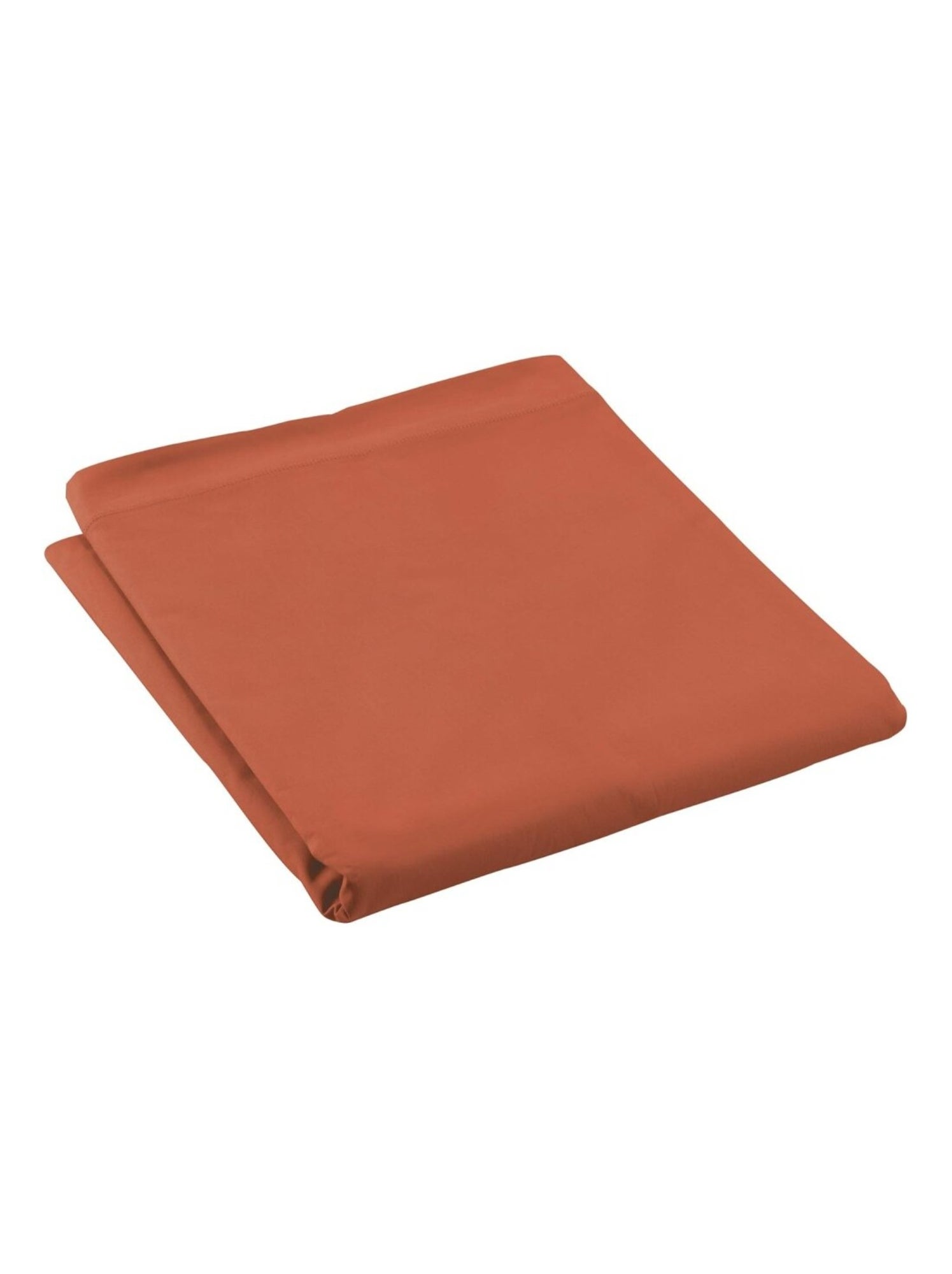 Drap plat percale de coton 78fils lia promo linge - Terracotta