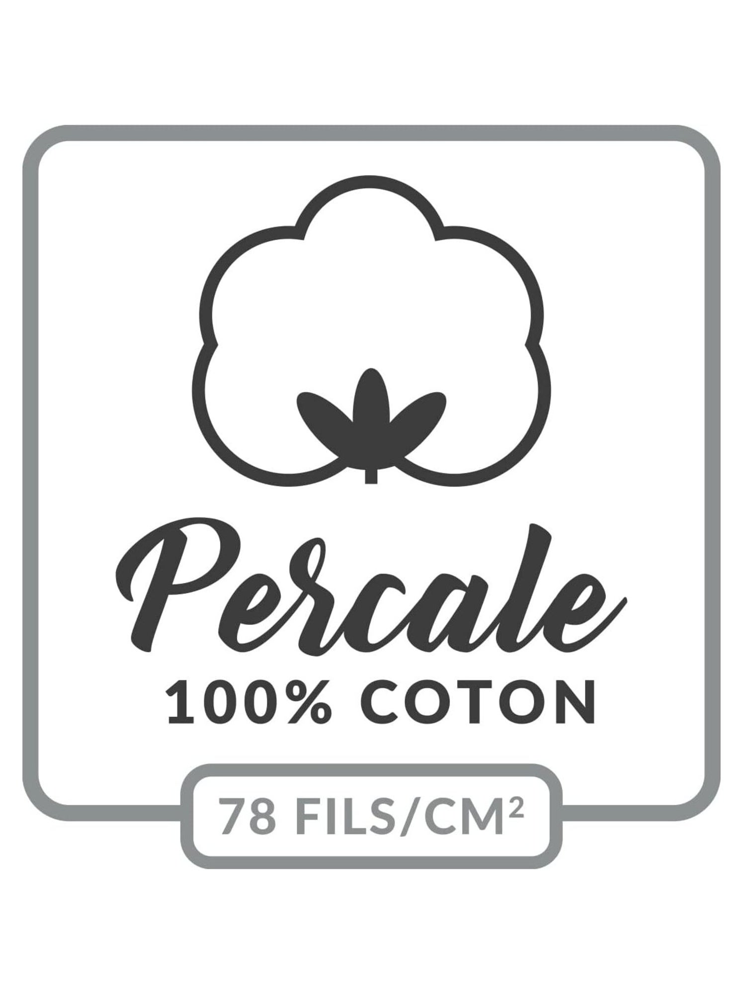 Drap plat percale de coton 78fils lia promo linge - Terracotta