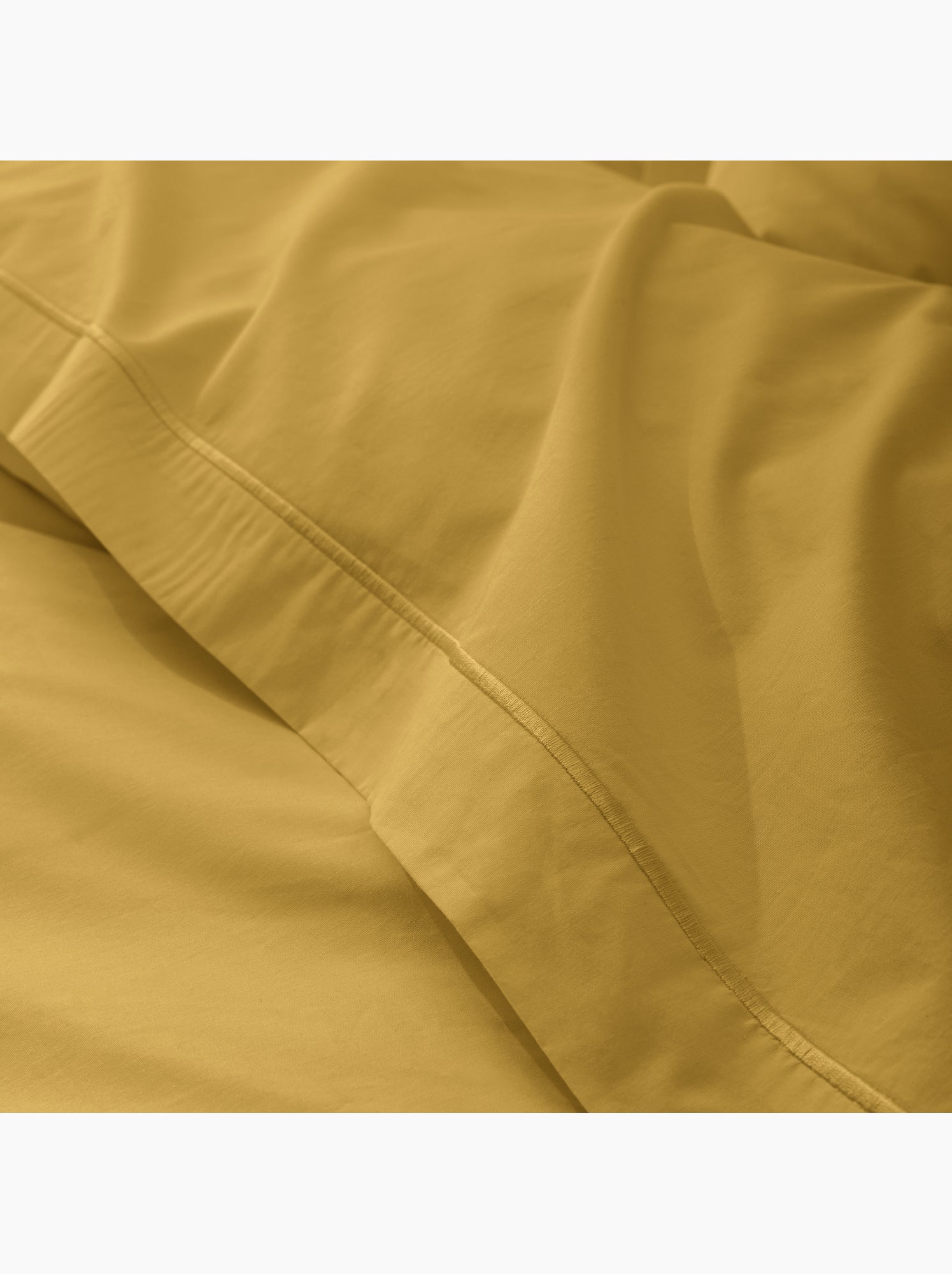Drap plat percale – pur coton peigné longues fibres 80 fils/cm² - Jaune