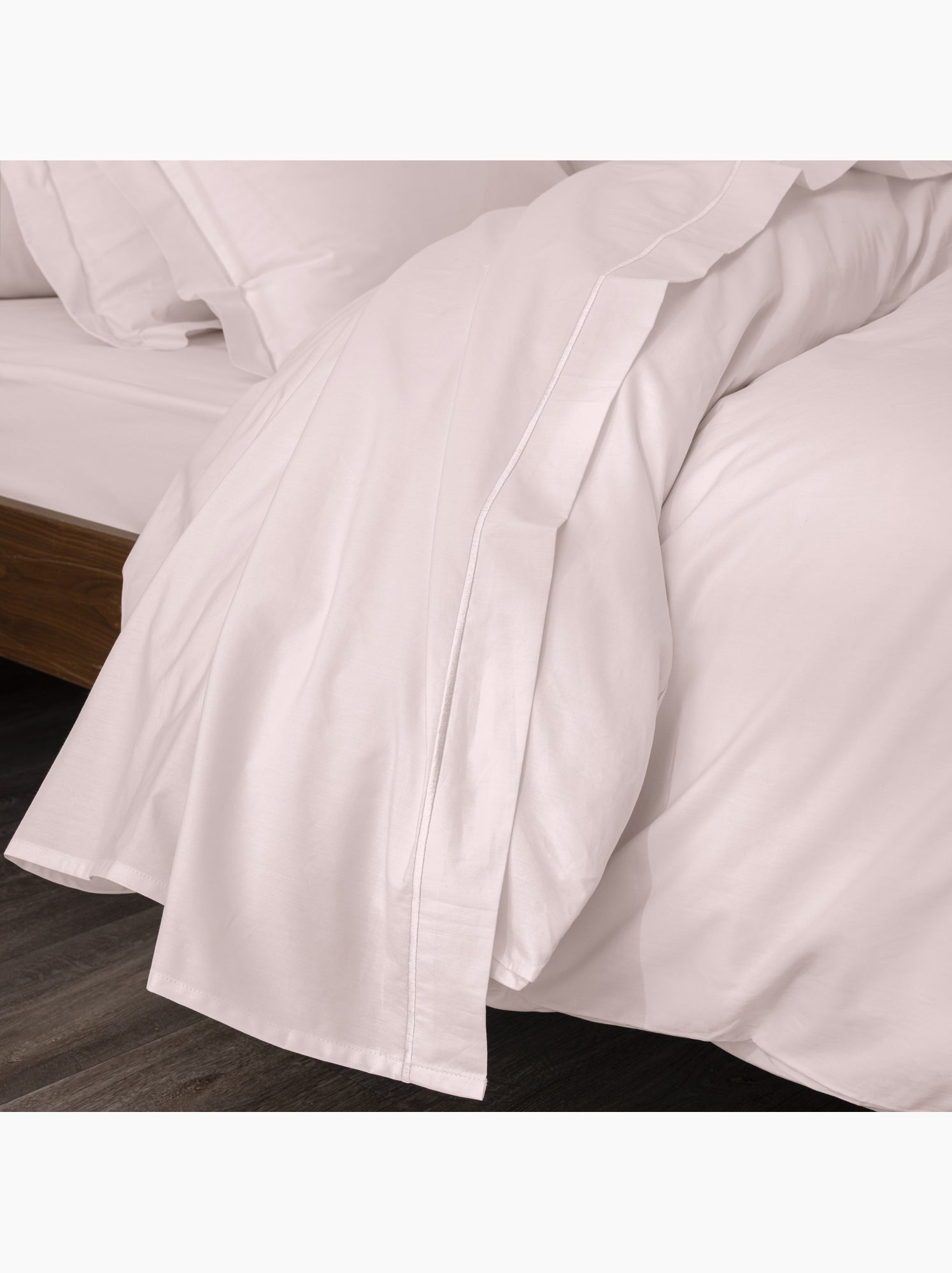 Drap plat percale – pur coton peigné longues fibres 80 fils/cm² - Rose