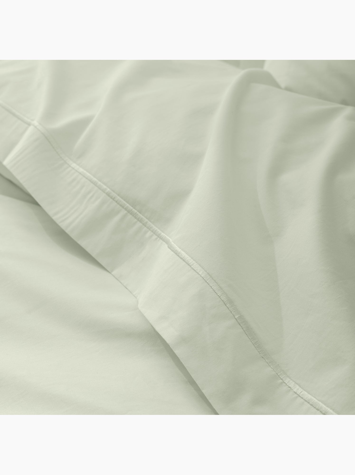 Drap plat percale – pur coton peigné longues fibres 80 fils/cm² - Vert d'eau