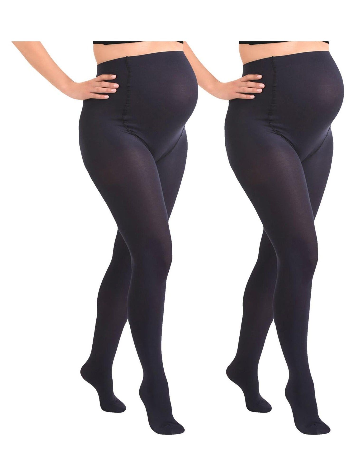 Duo Pack Collants de grossesse opaques confortables 60den - Bleu marine
