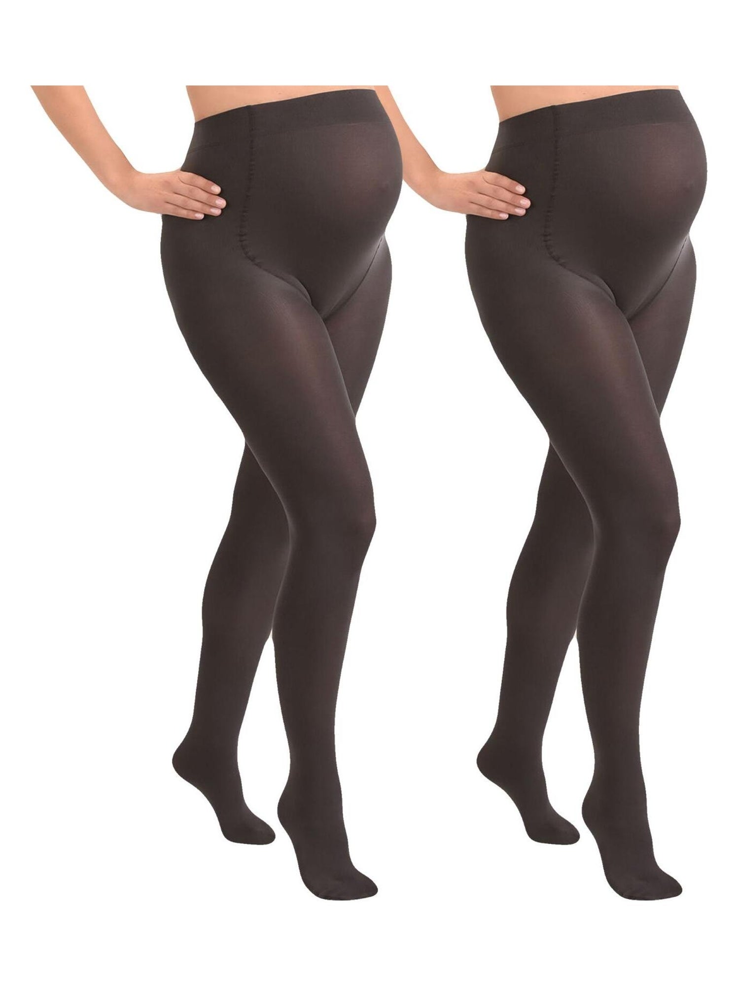 Duo Pack Collants de grossesse opaques confortables 60den - Gris