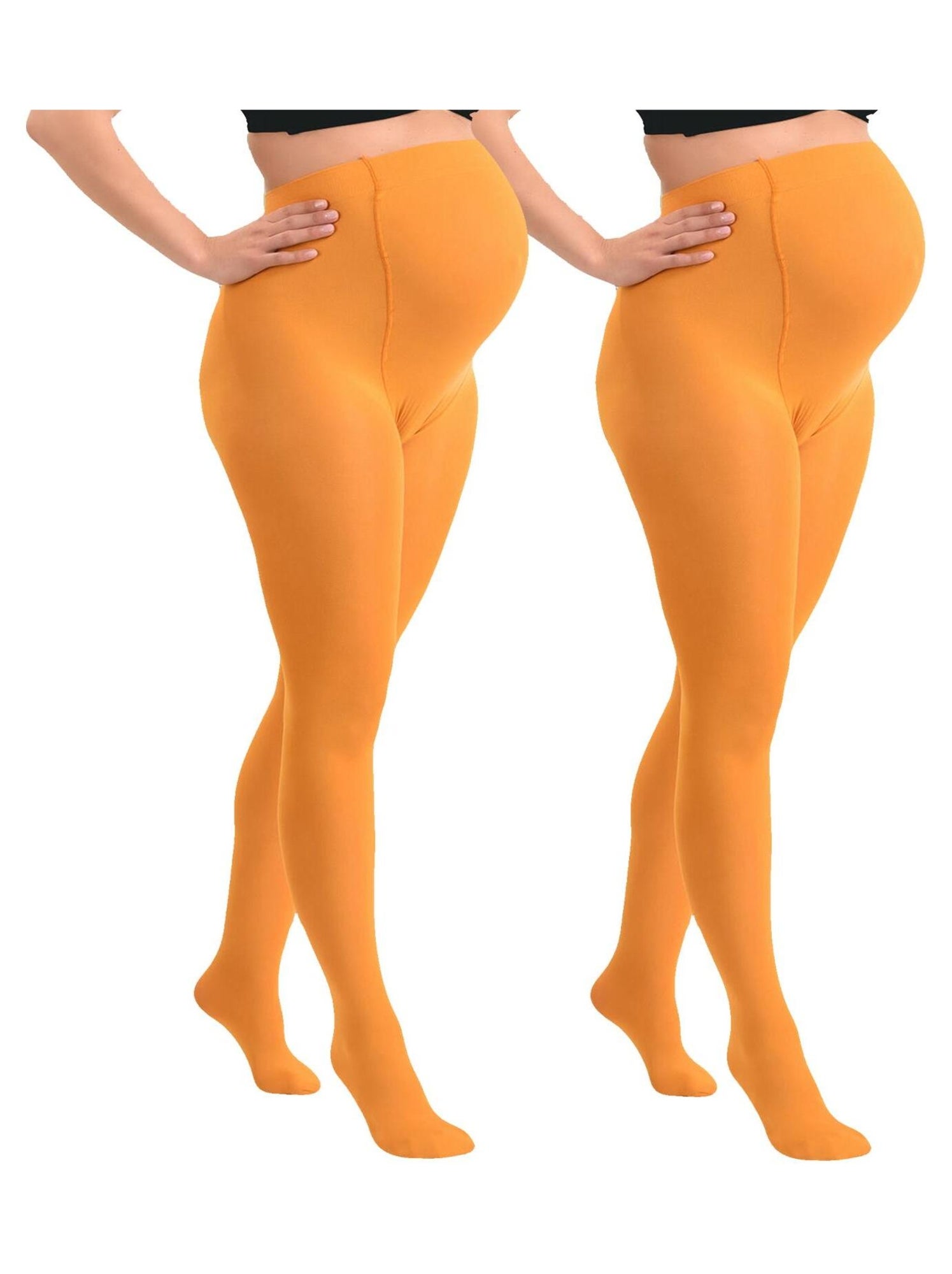 Duo Pack Collants de grossesse opaques confortables 60den - Jaune