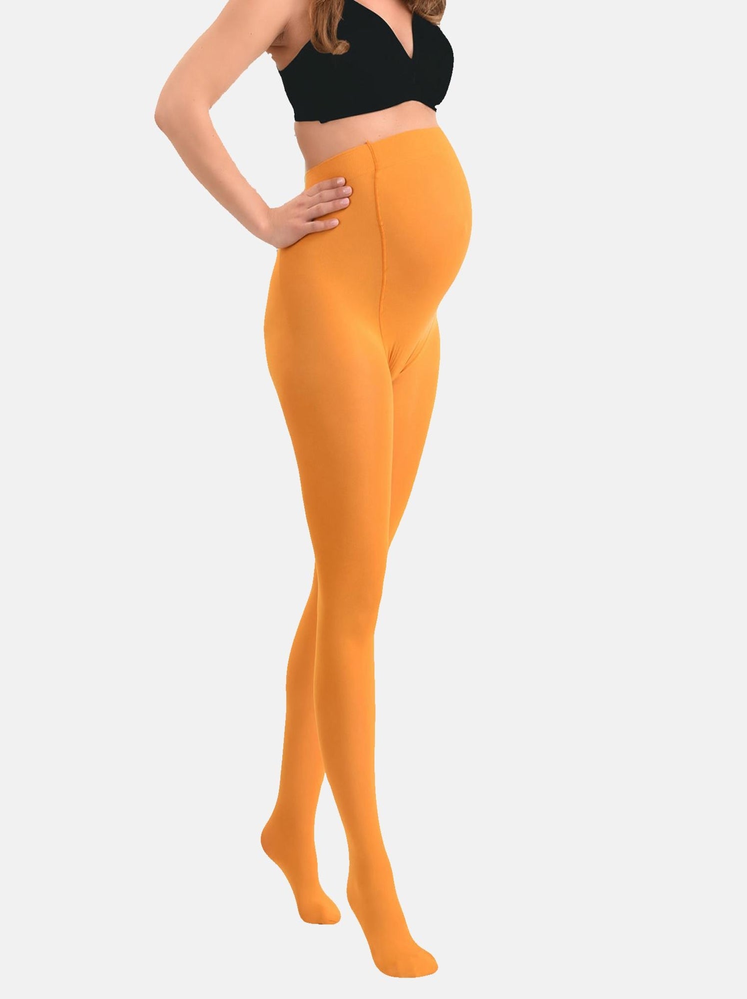 Duo Pack Collants de grossesse opaques confortables 60den - Jaune