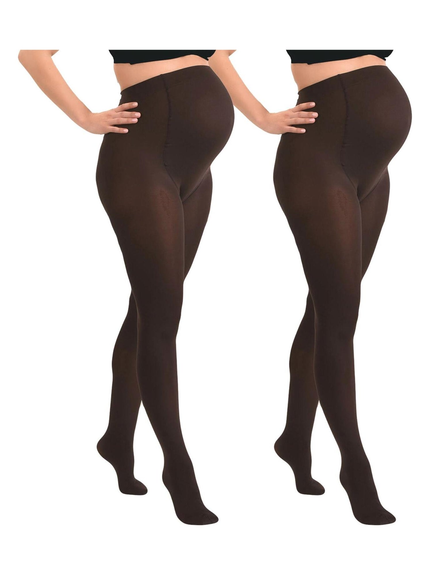 Duo Pack Collants de grossesse opaques confortables 60den - Marron