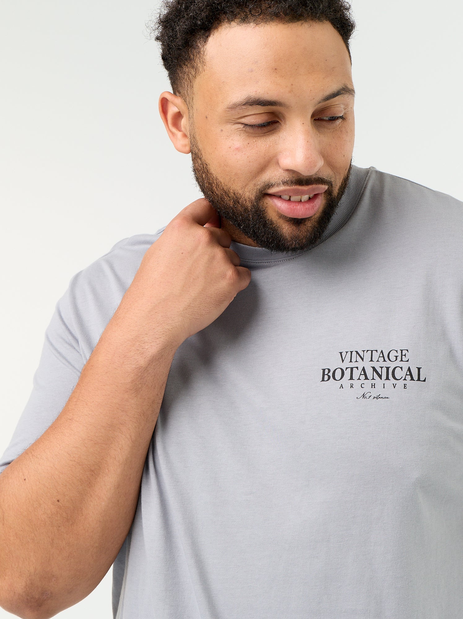 T-shirt en jersey imprimé à manches courtes - Gris (GDO30_9)