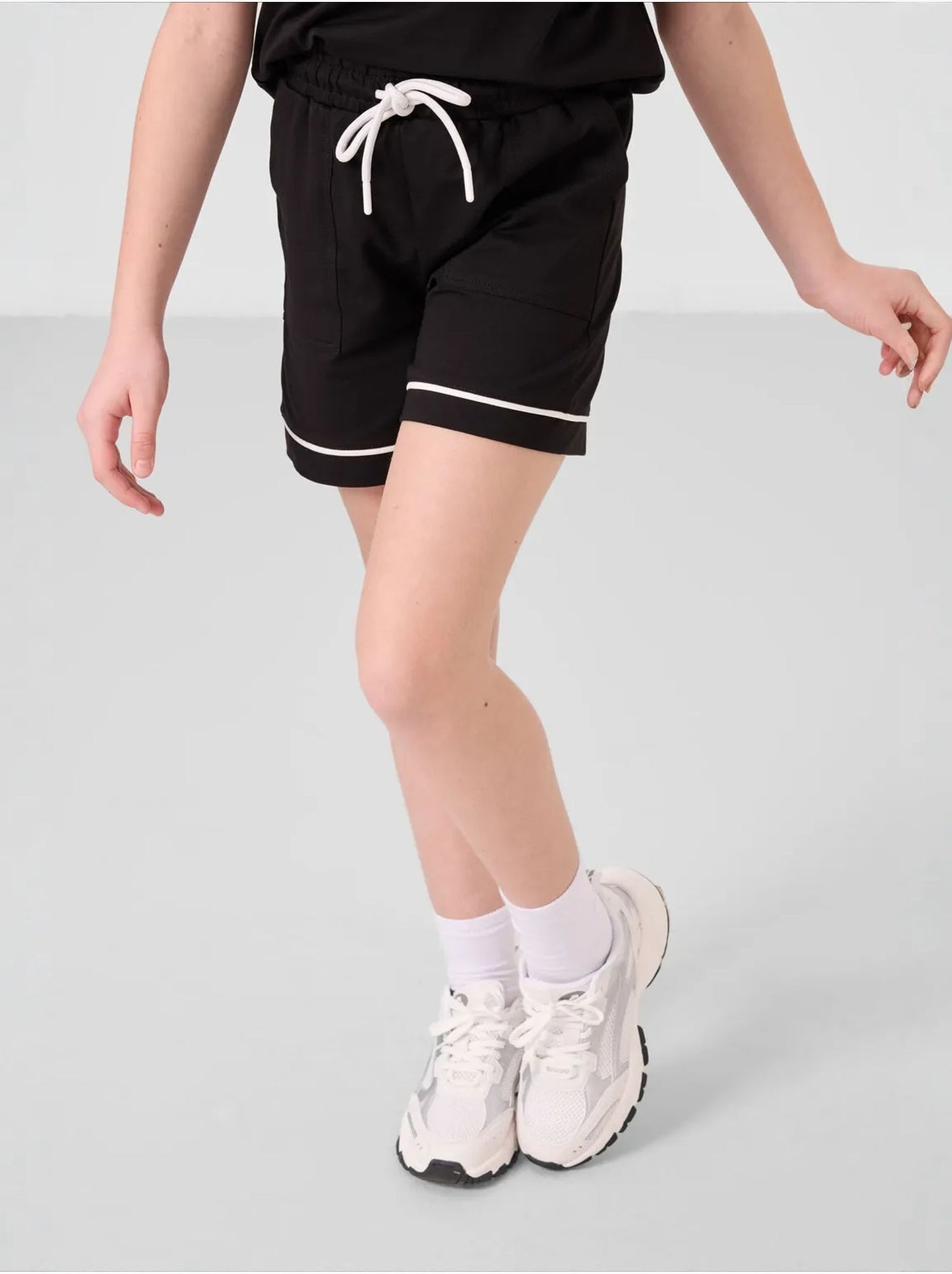 Ensemble de pyjama jeunesse en coton mélangé tommy - Noir