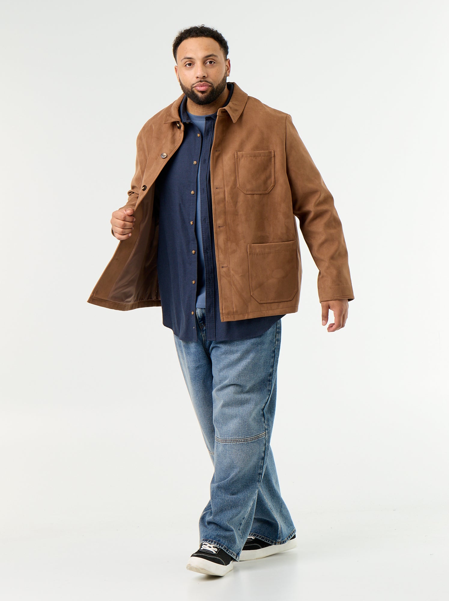 Chemise en flanelle à motif - Bleu (GAX04_5)