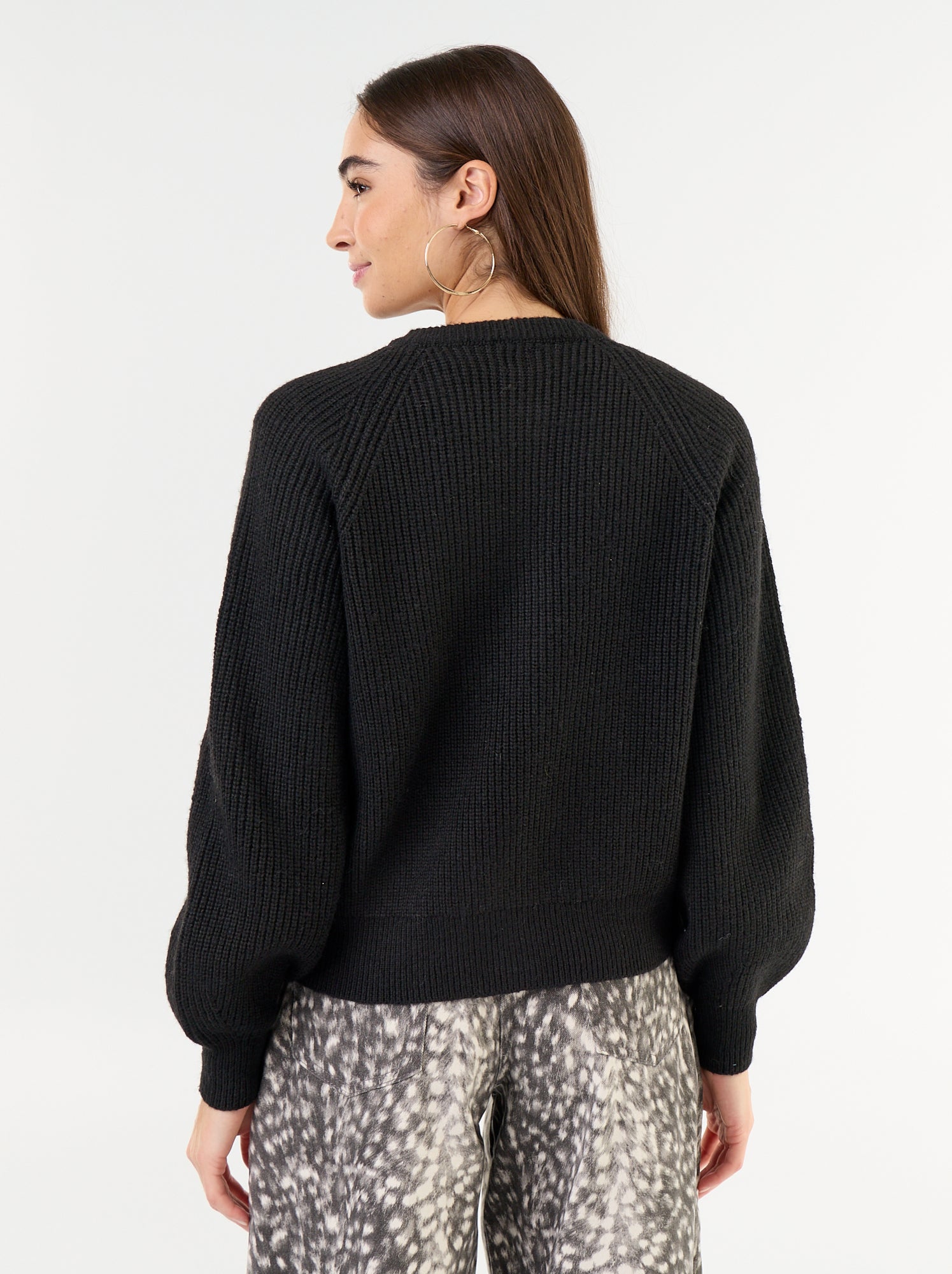 Gilet en maille grosse jauge - Noir