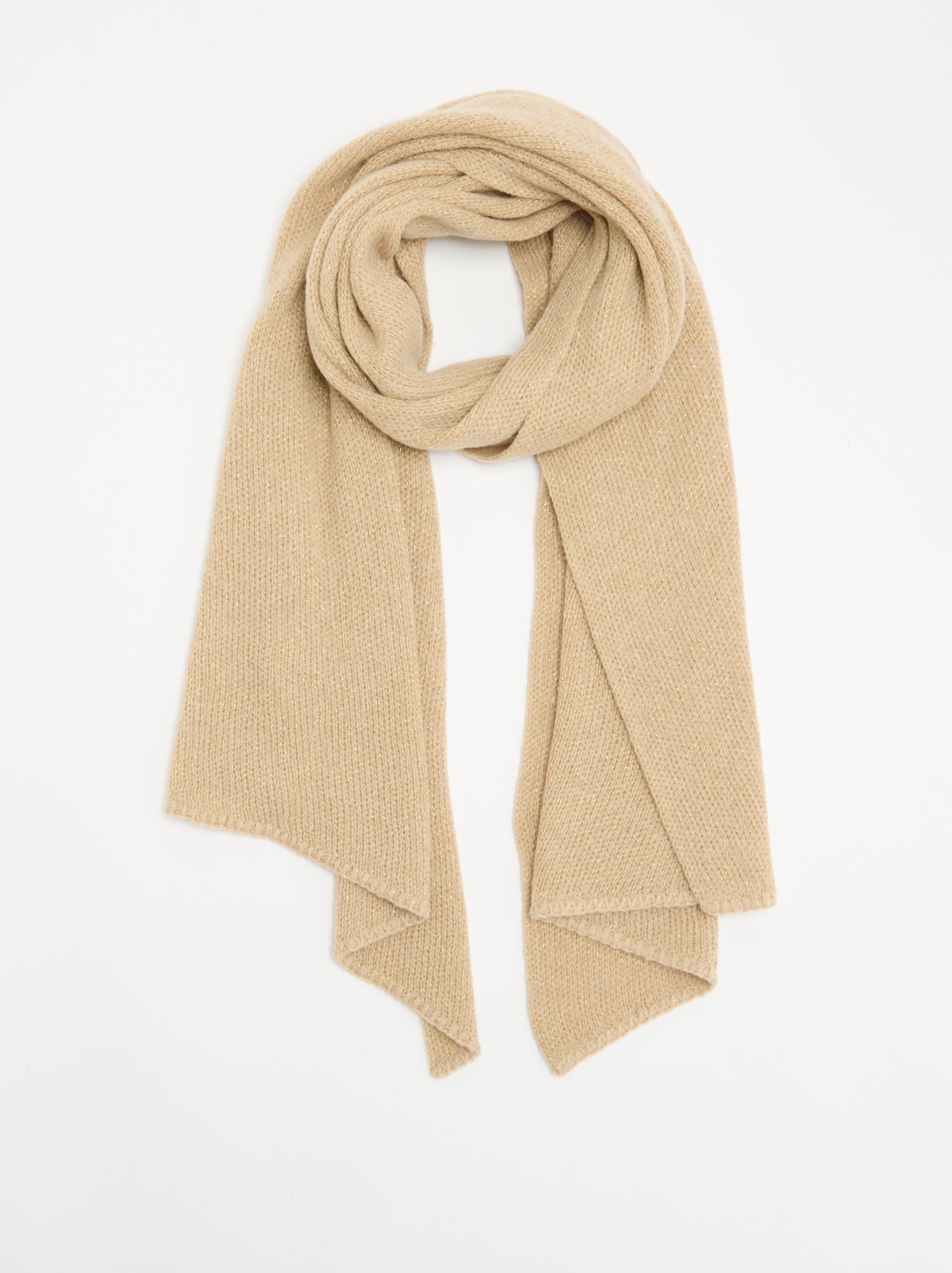 Echarpe avec fils brillants - Beige