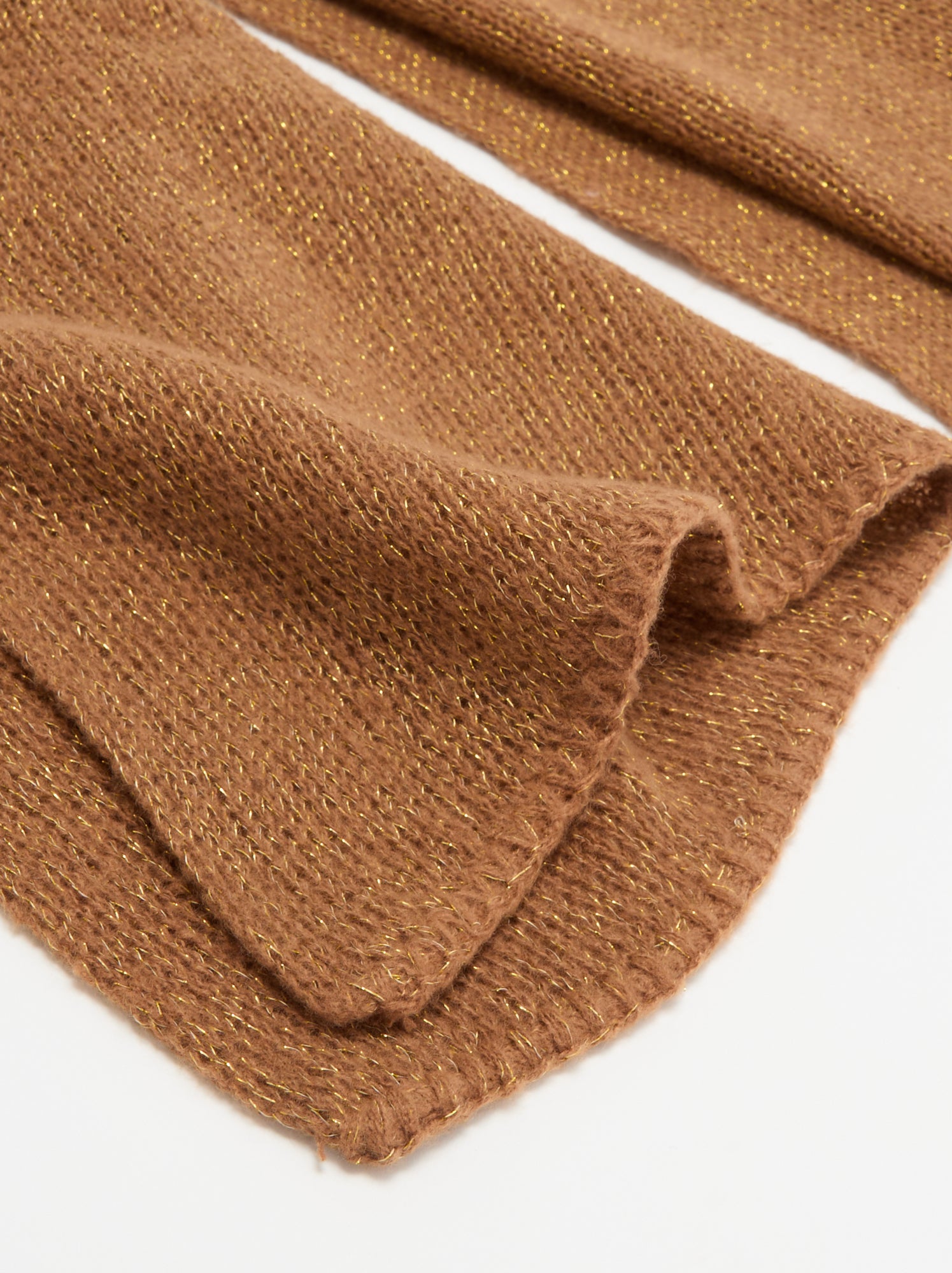Echarpe avec fils brillants - Marron