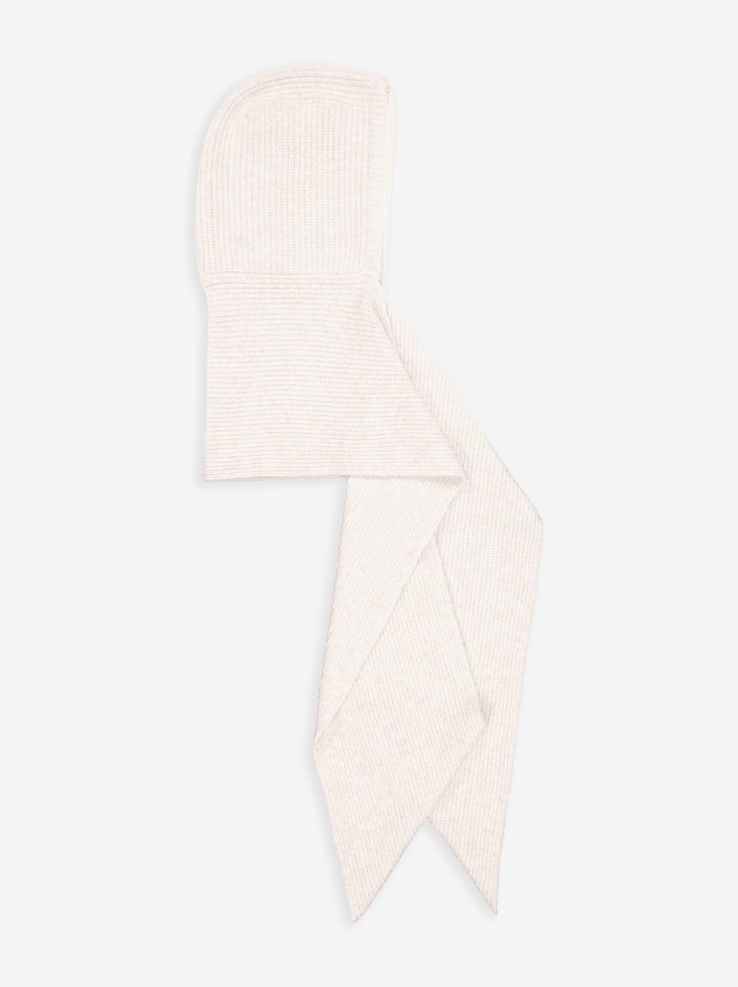 Echarpe en maille côtelée avec capuche intégrée - Beige