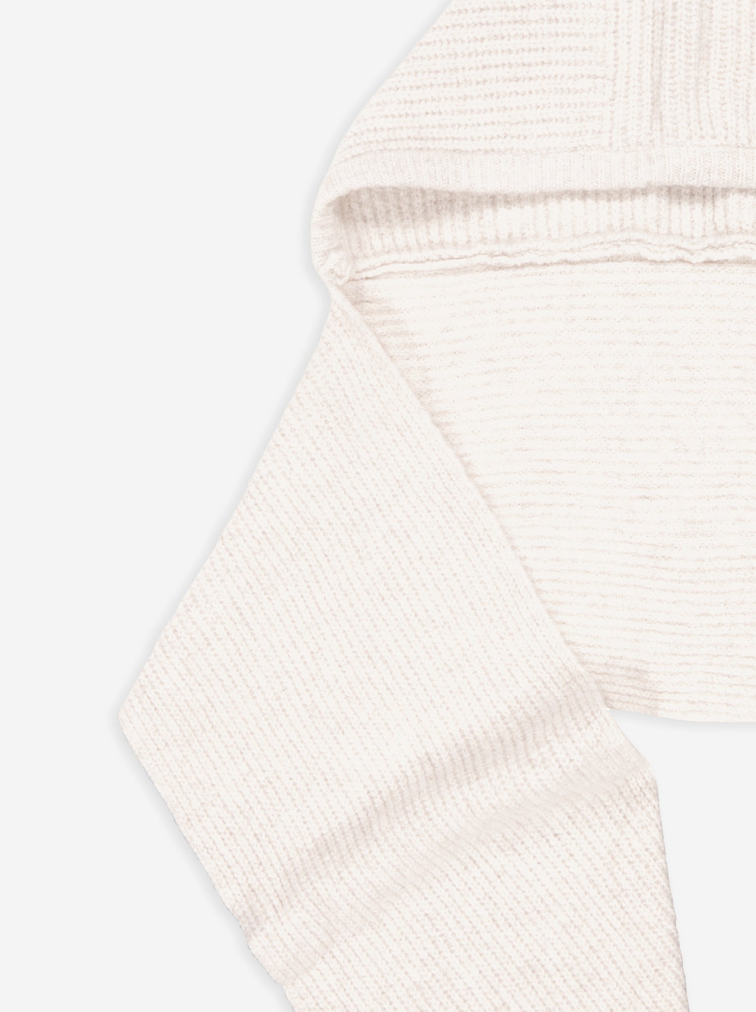 Echarpe en maille côtelée avec capuche intégrée - Beige