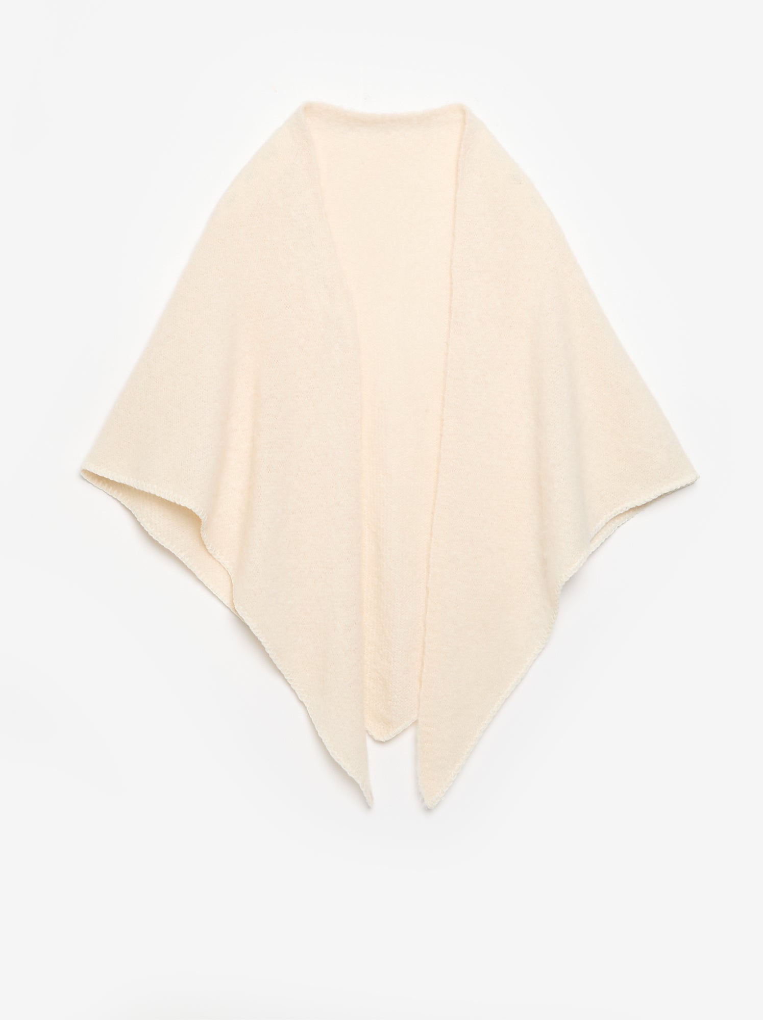 Echarpe unie forme triangle - Blanc