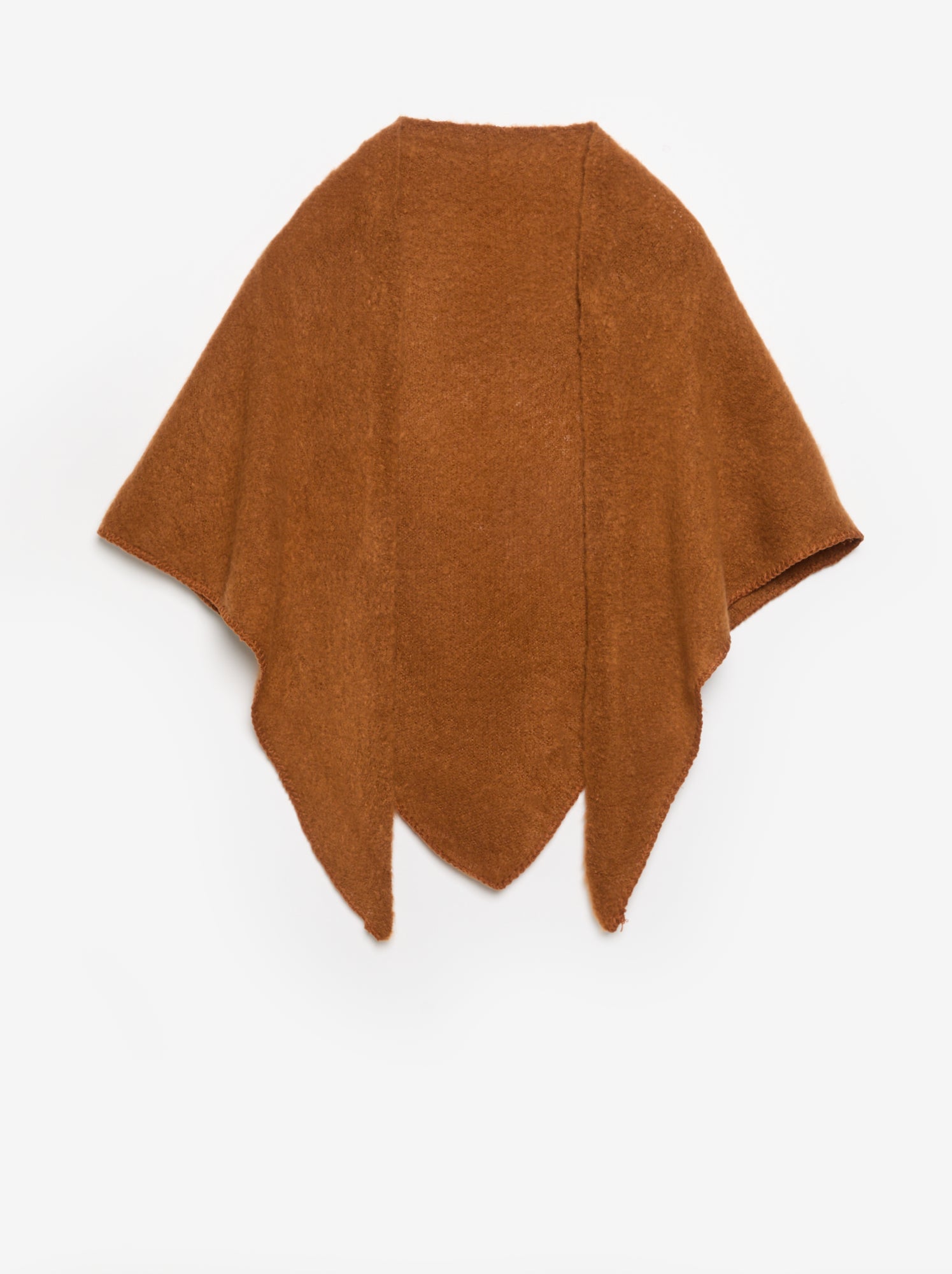 Echarpe unie forme triangle - Marron