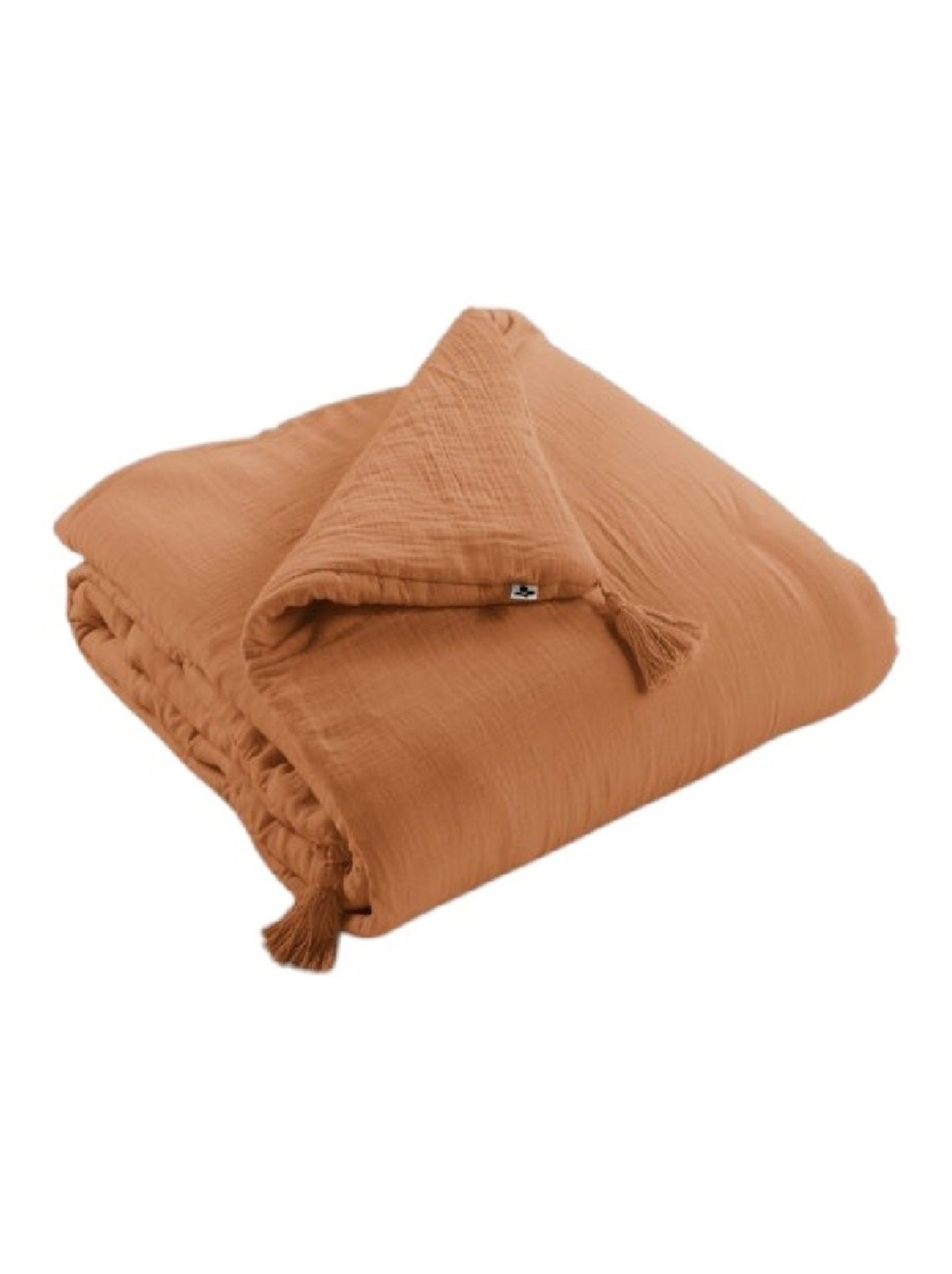Edredon Boutis gaze de coton Collection Gaia - Abricot