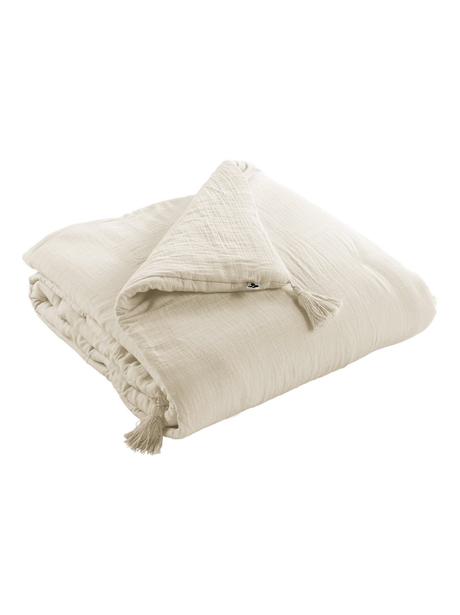 Edredon Boutis gaze de coton Collection Gaia - Beige