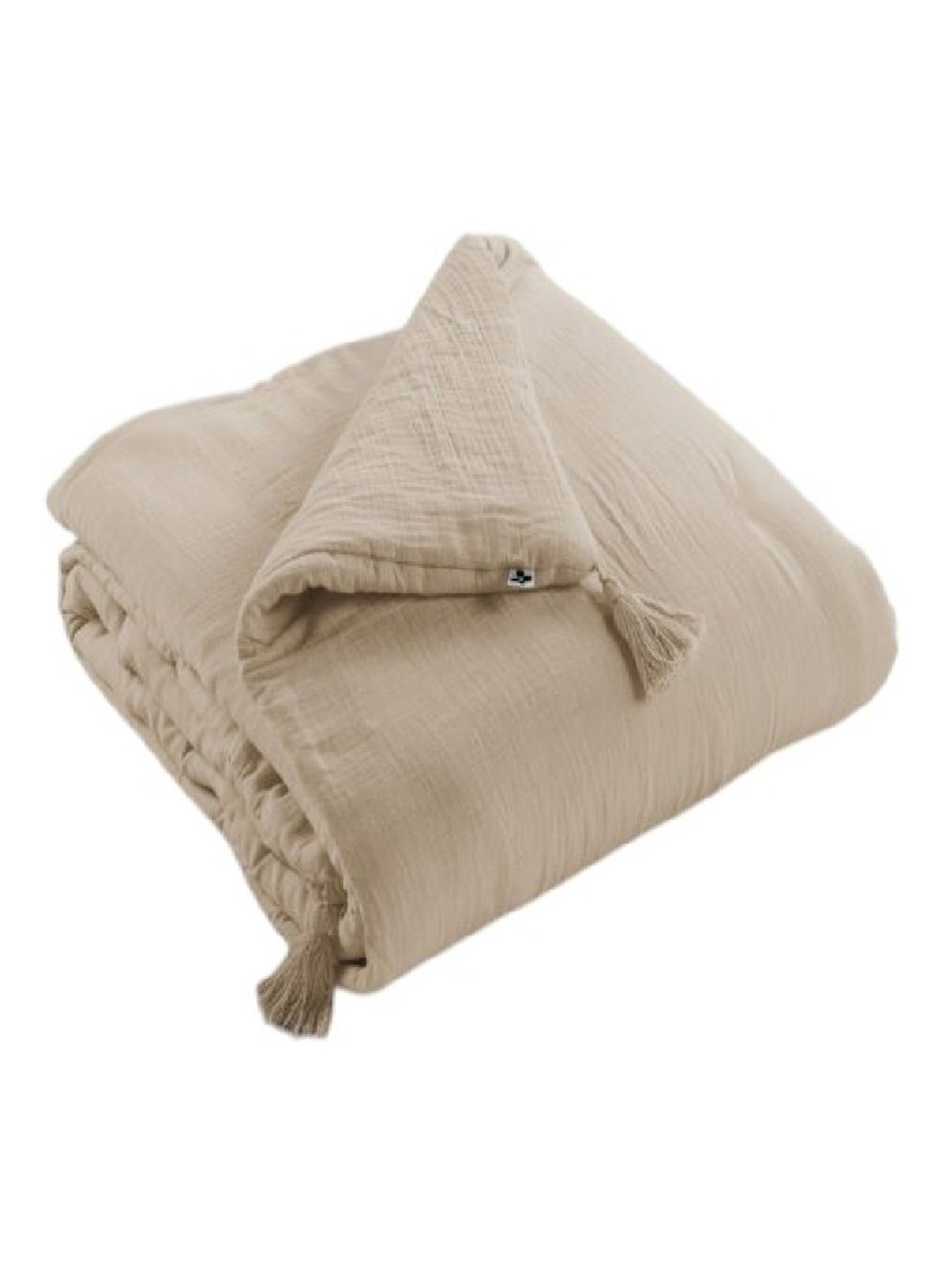 Edredon Boutis gaze de coton Collection Gaia - Beige sable