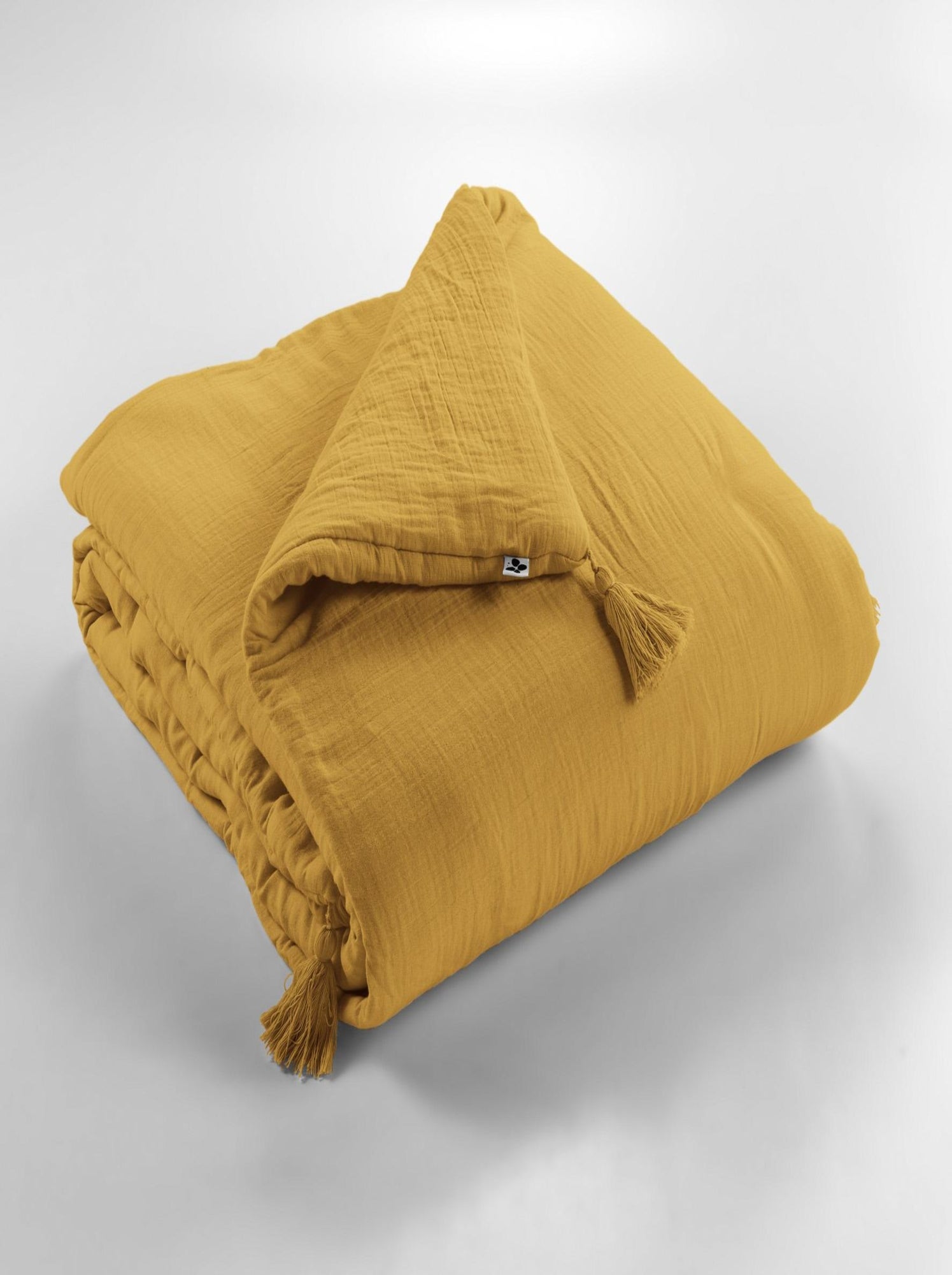 Edredon Boutis gaze de coton Collection Gaia - Jaune