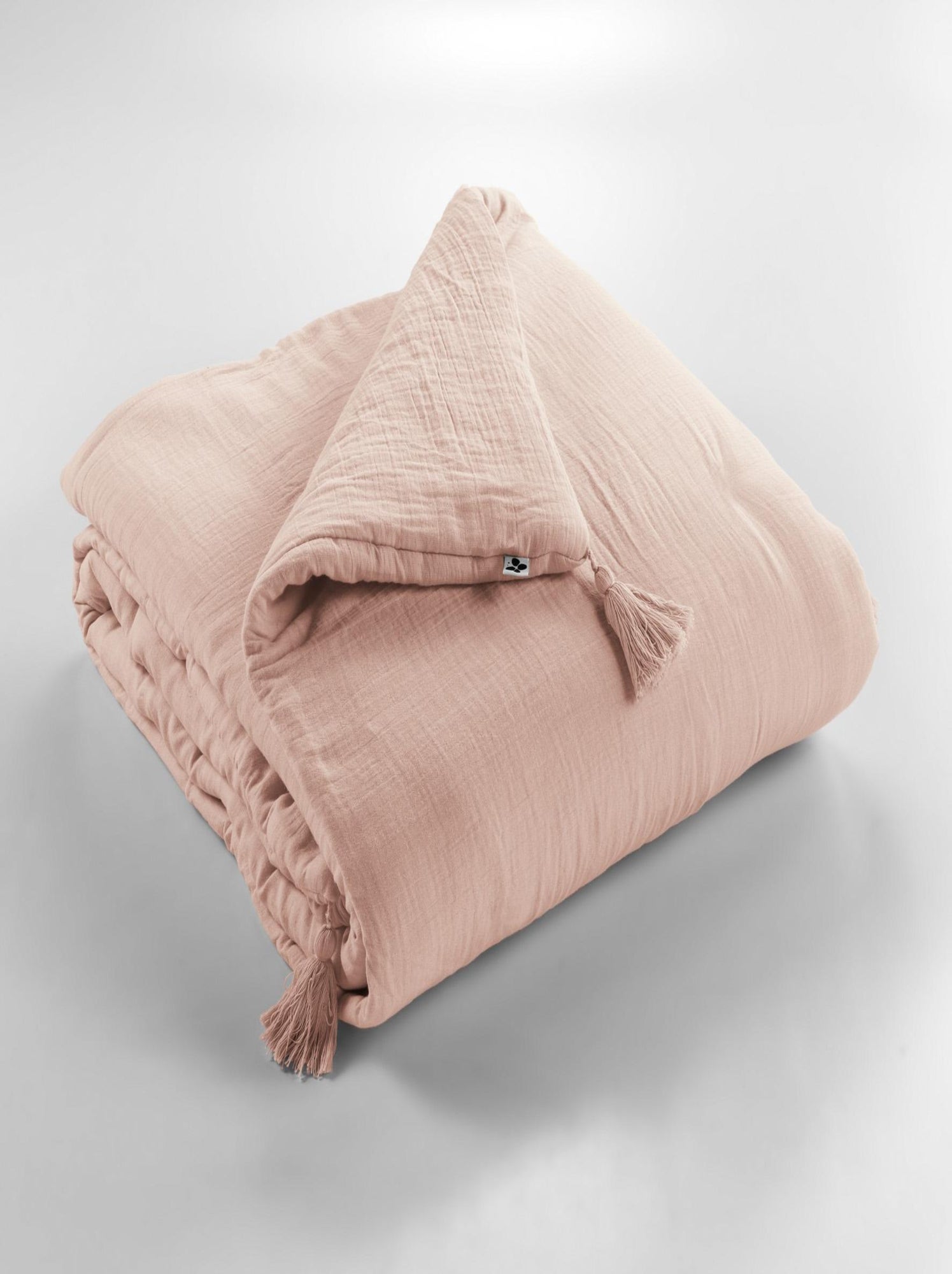 Edredon Boutis gaze de coton Collection Gaia - Rose clair