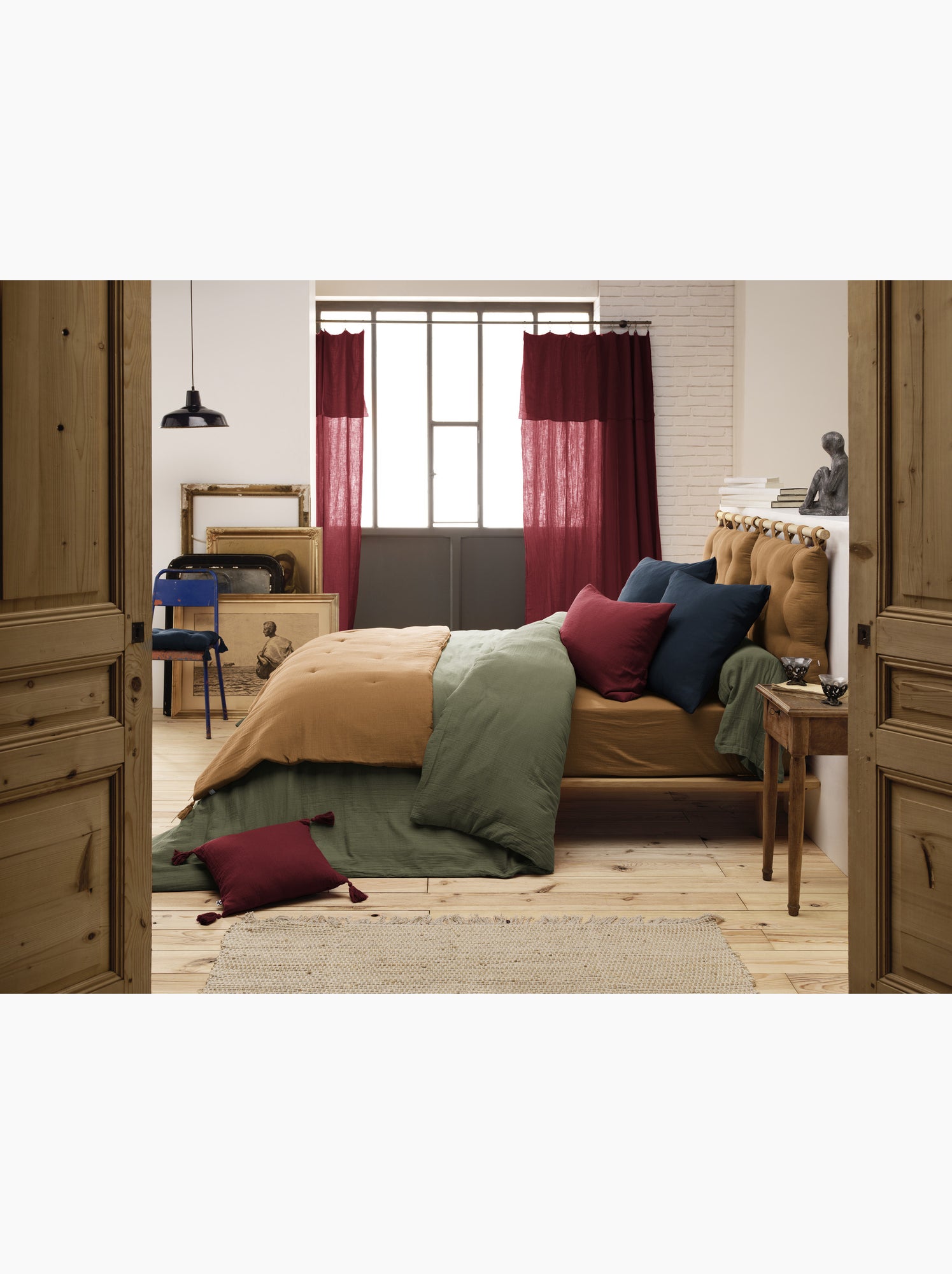 Édredon – double gaze de coton 125 gr/m² – ultra doux - gaïa - Camel