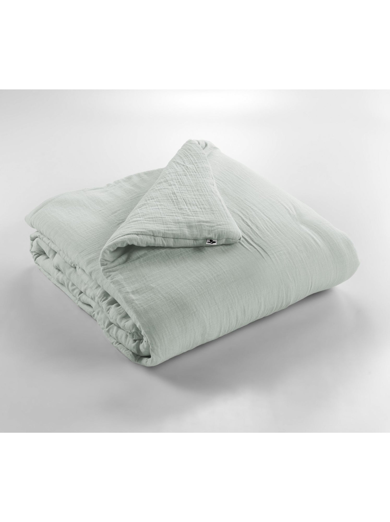 Édredon – double gaze de coton 125 gr/m² – ultra doux - gaïa - Vert eucalyptus