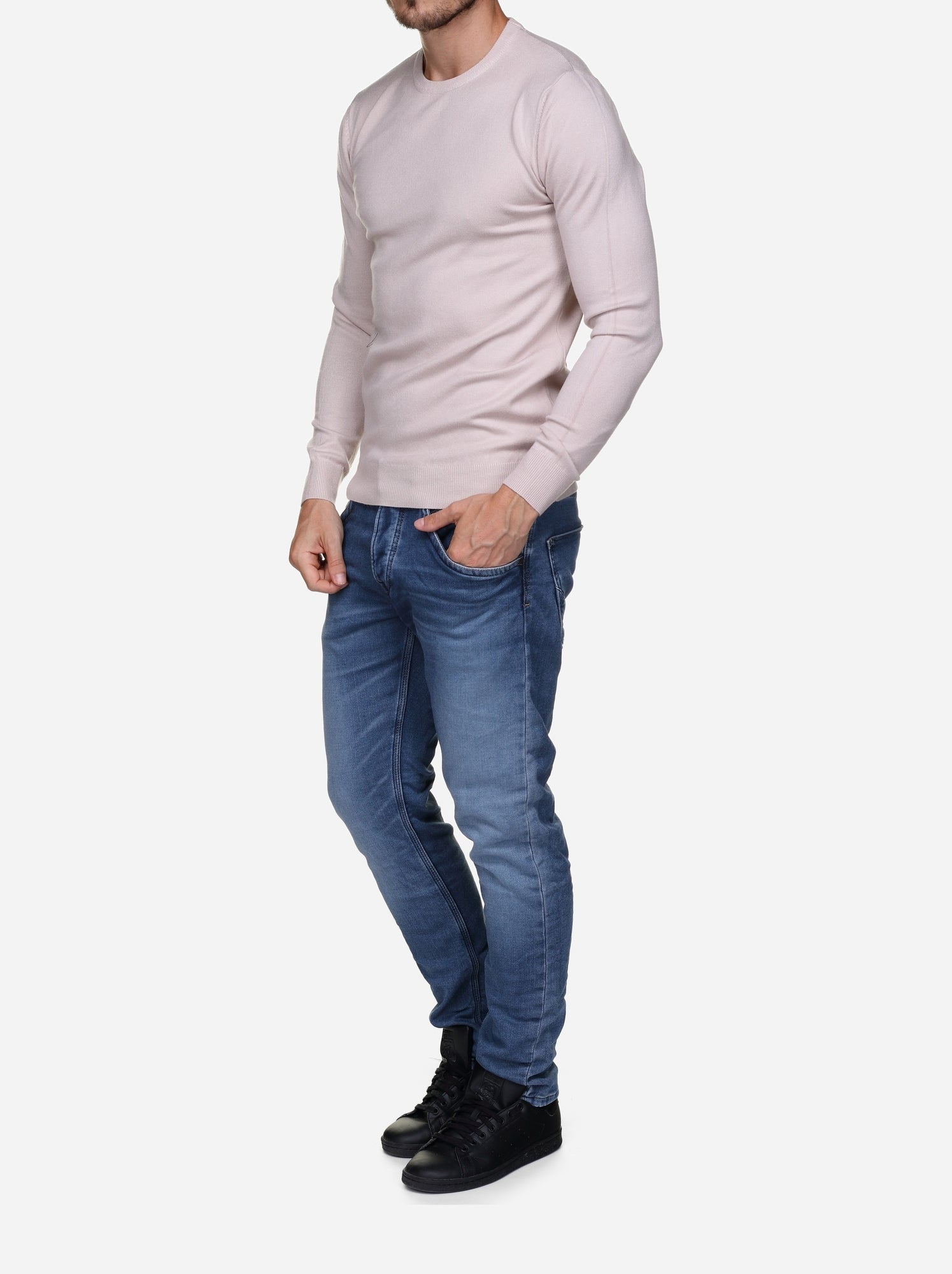 Pull col rond - Kenzarro - Crème